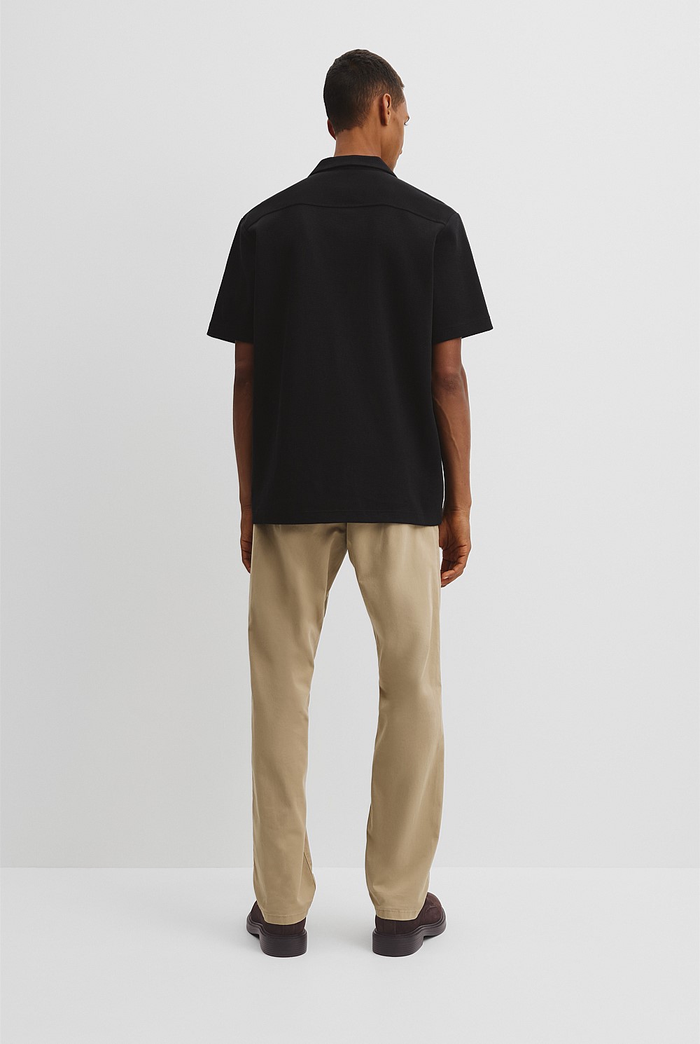 Australian Cotton Textured Short Sleeve Shirt