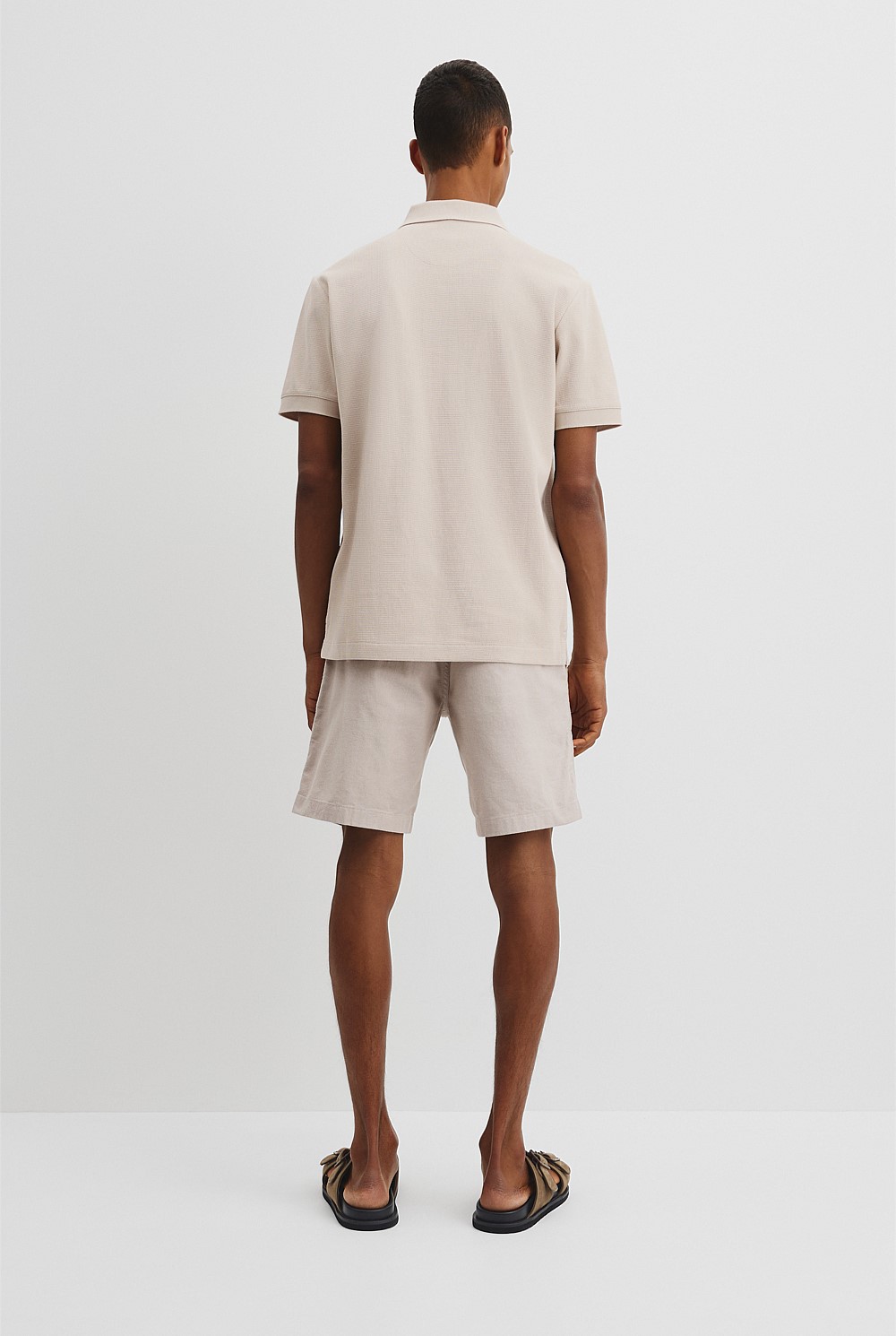 Short Sleeve Australian Cotton Textured Polo