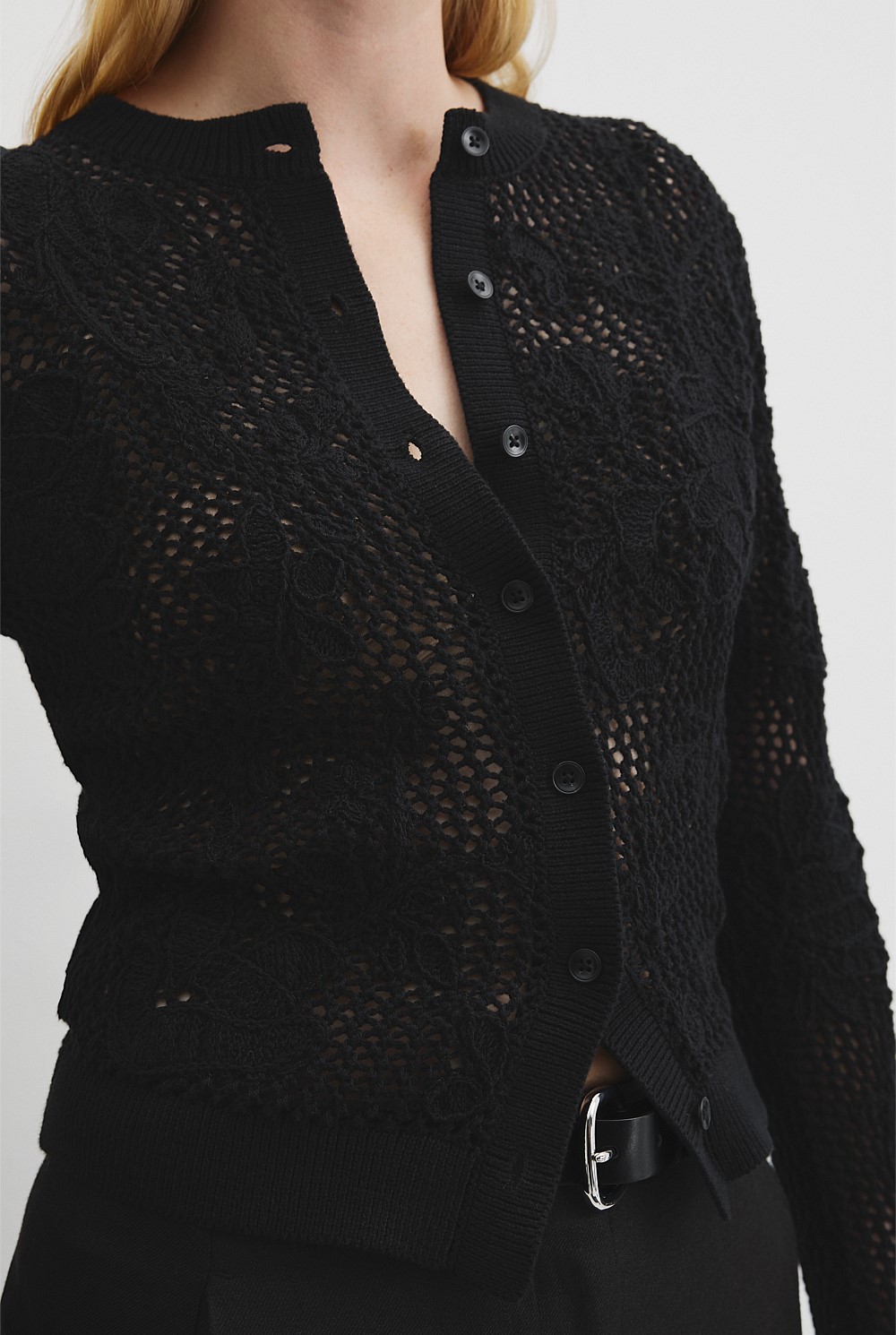 Applique Knit Cardigan