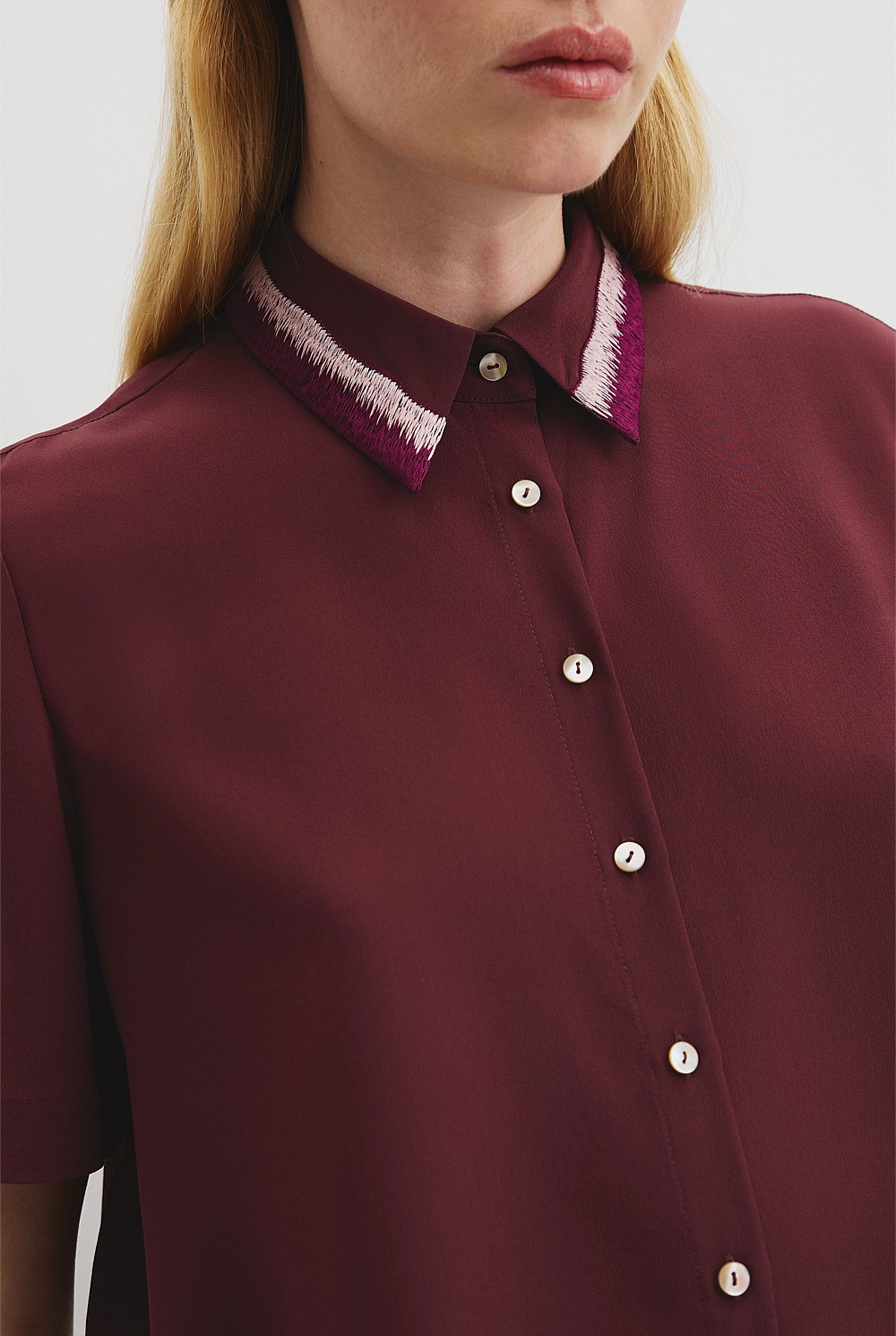 Country Road x Ngali Silk Embroidered Shirt