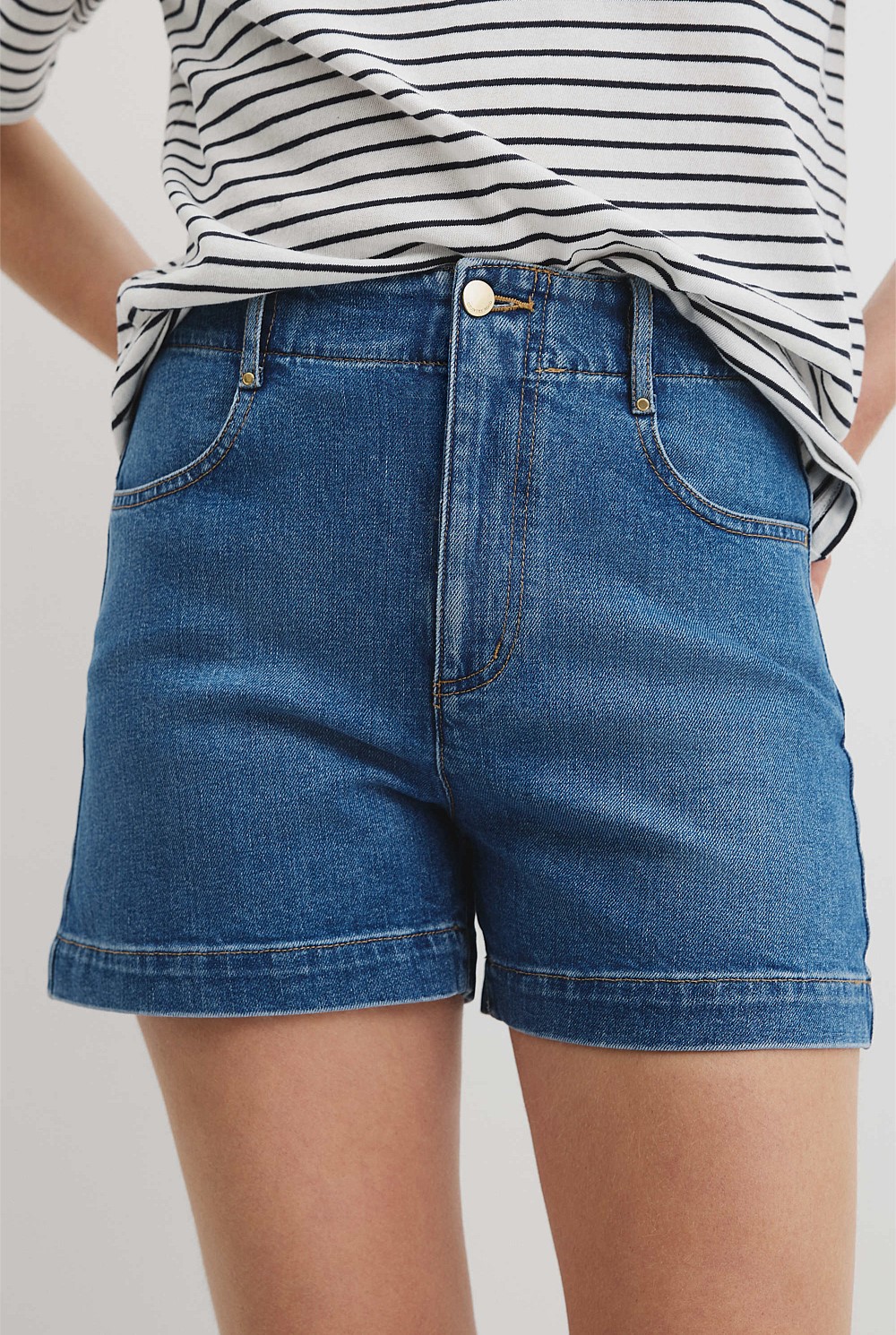 Denim A-Line Short