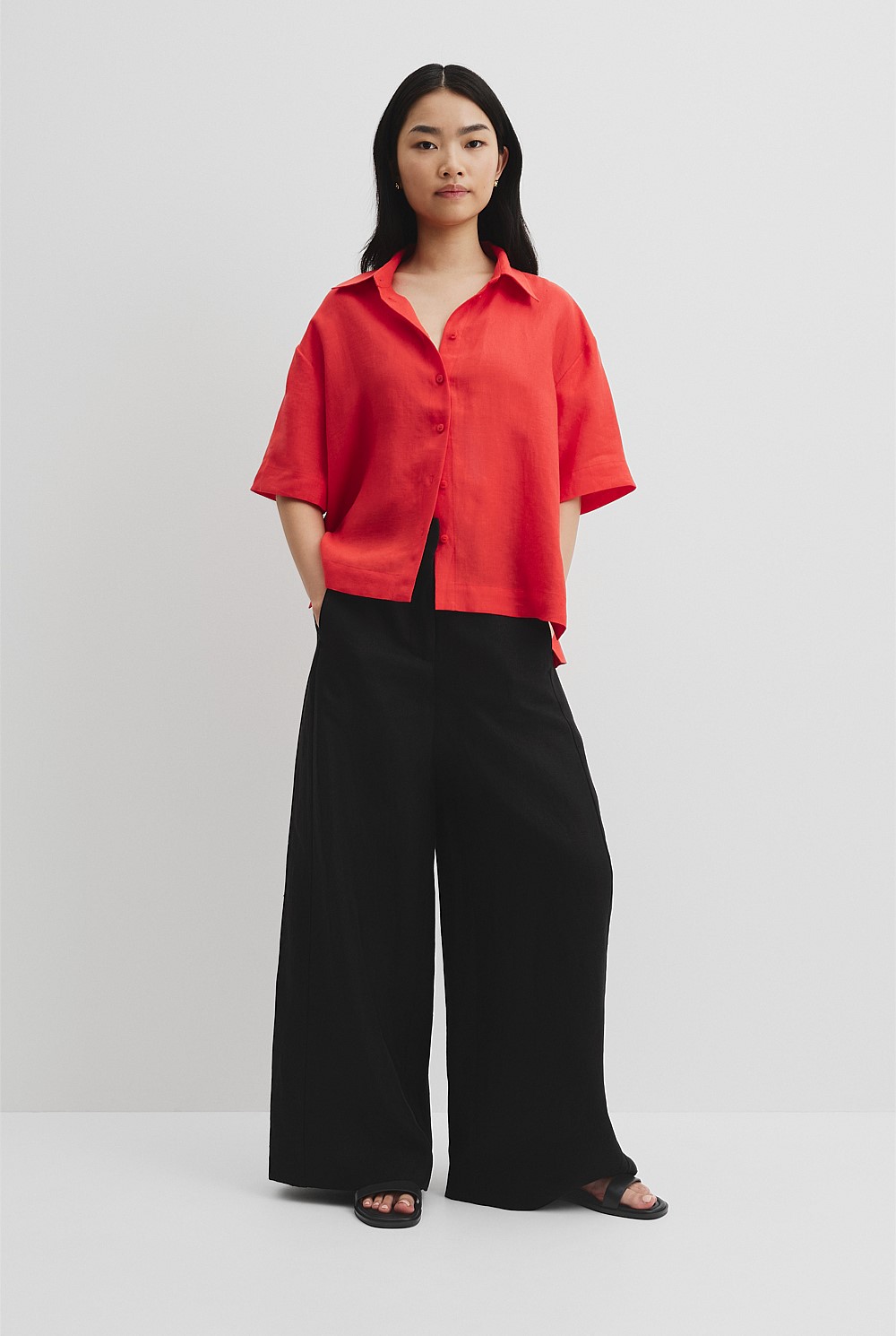 Organically Grown Linen Short Sleeve Shirt