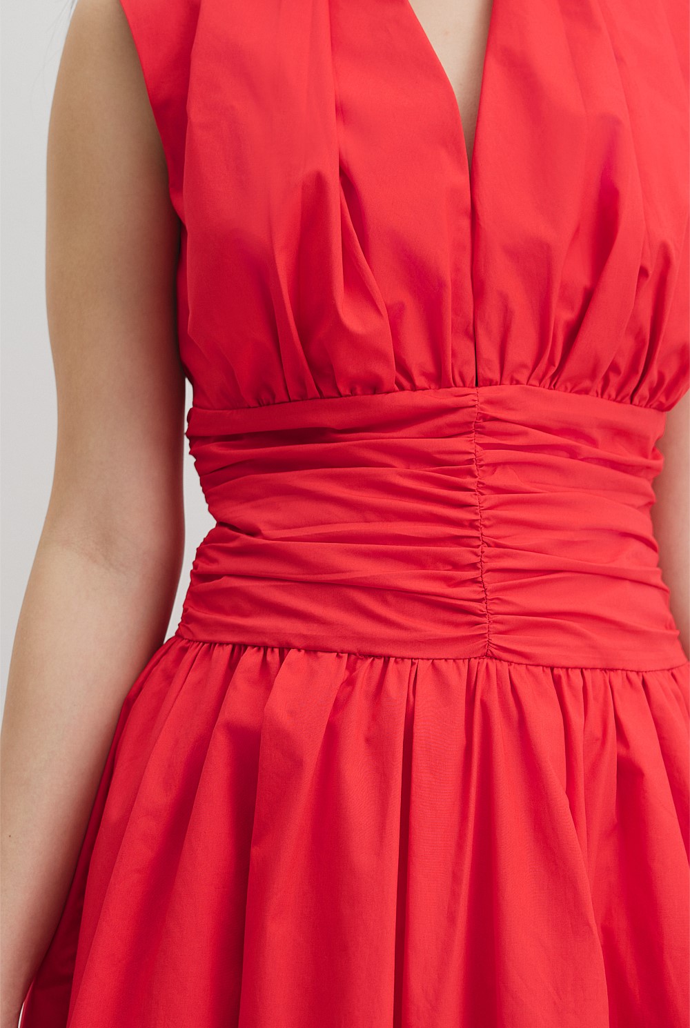 Gathered Hem Mini Dress