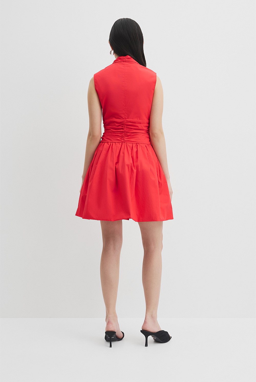 Gathered Hem Mini Dress