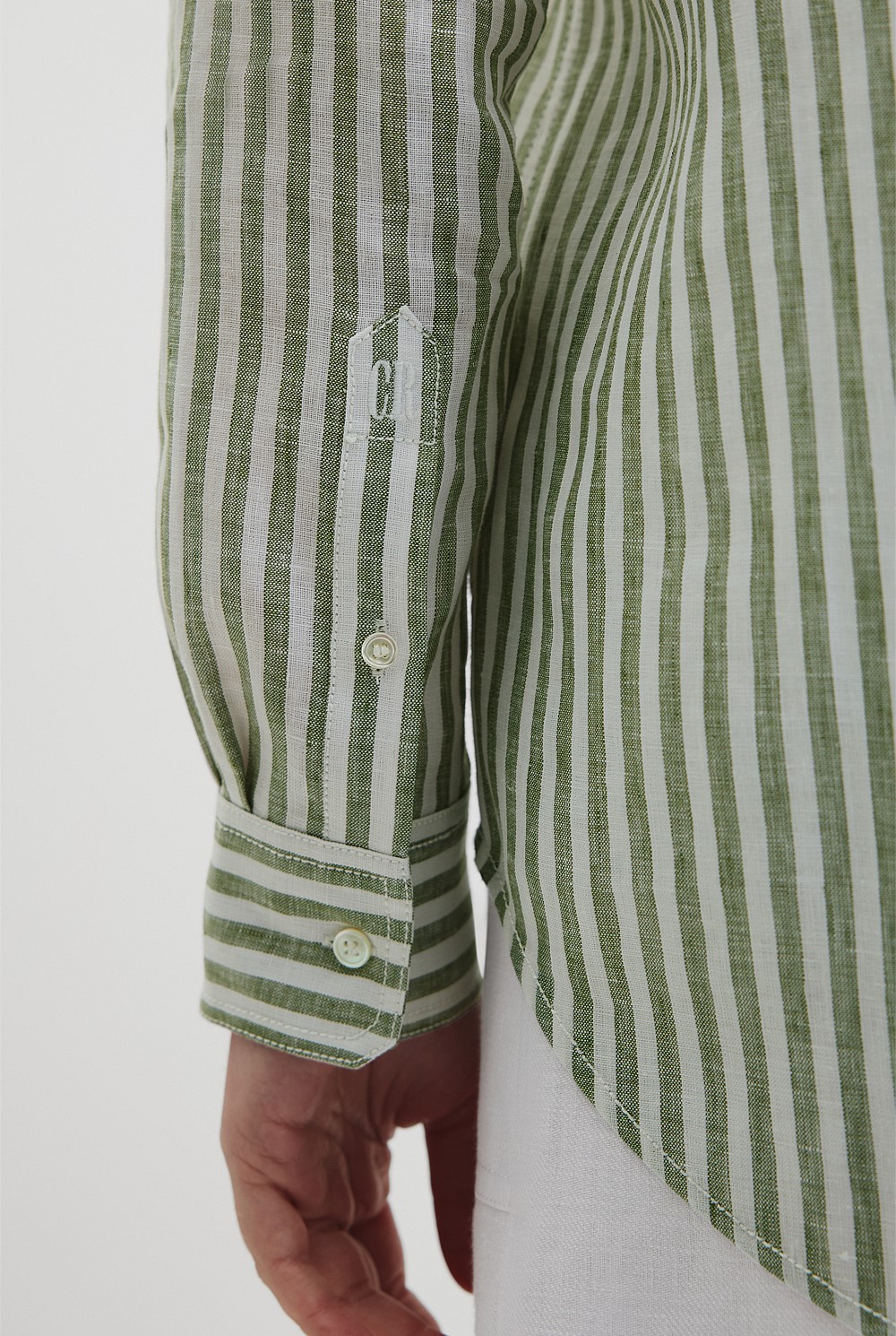 Organically Grown Linen Stripe Shirt