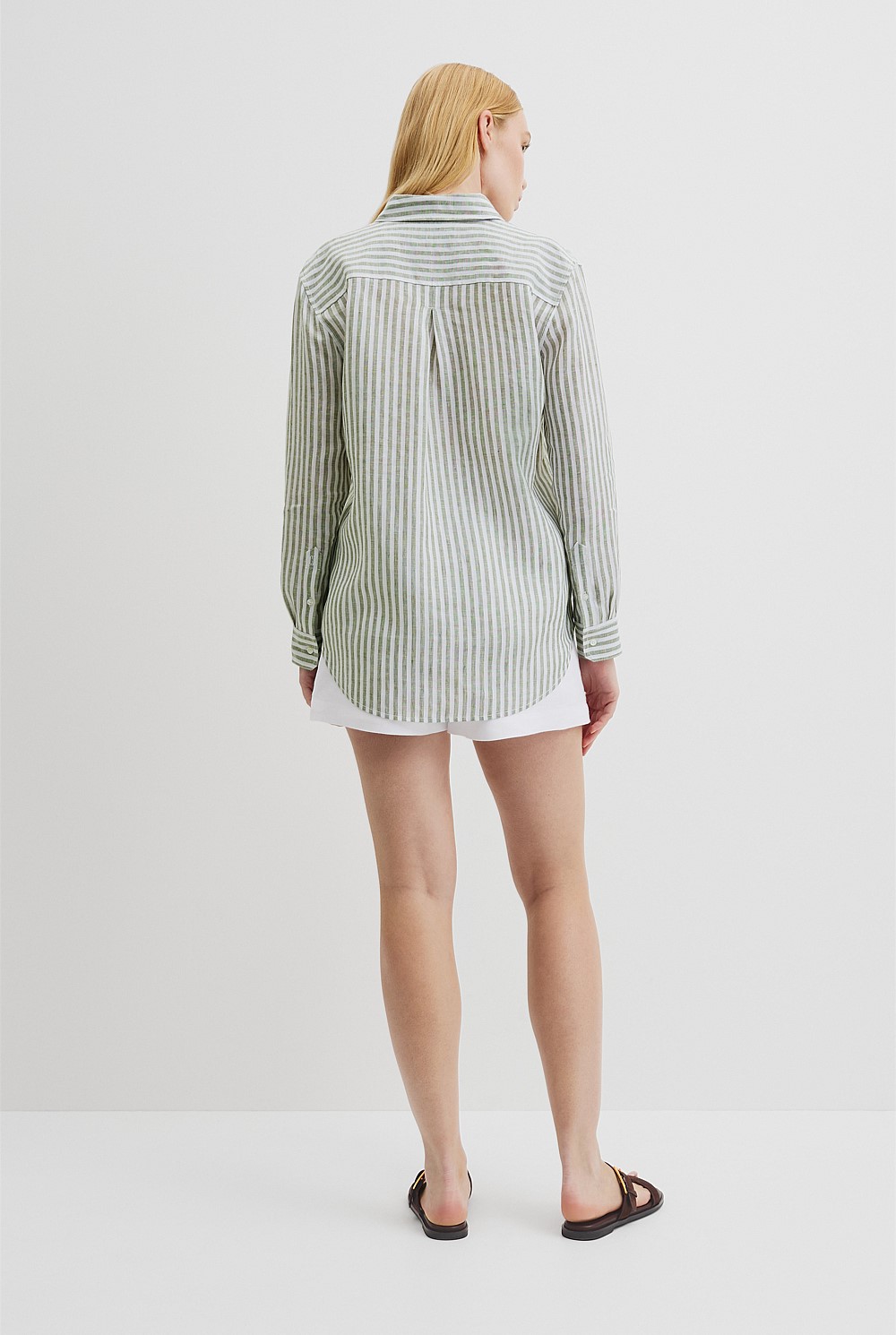 Organically Grown Linen Stripe Shirt