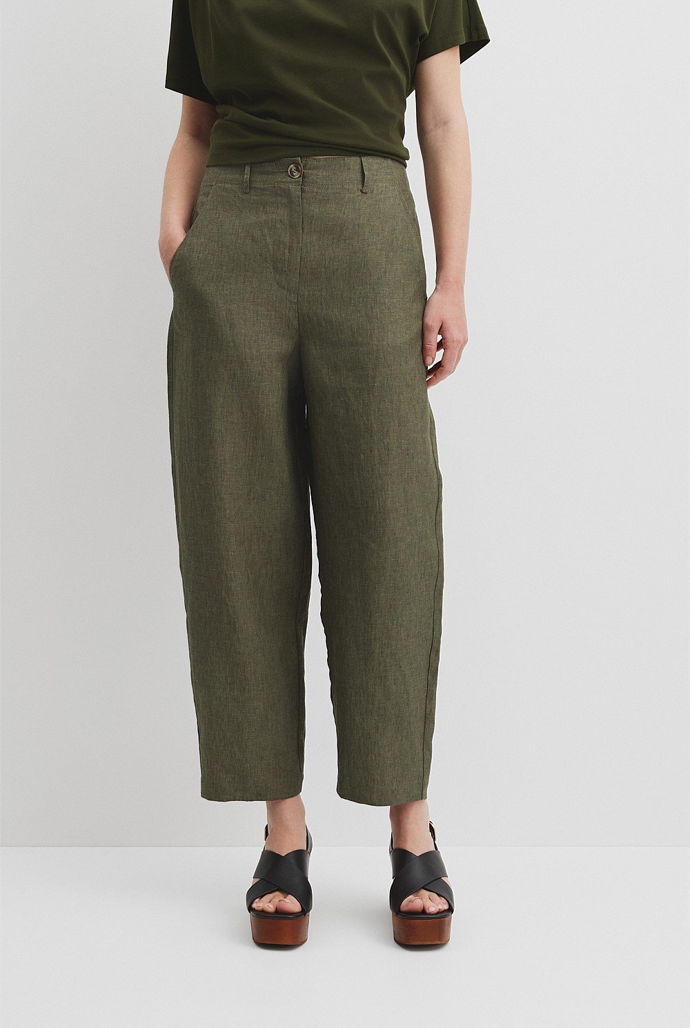 Organically Grown Linen Tapered Pant