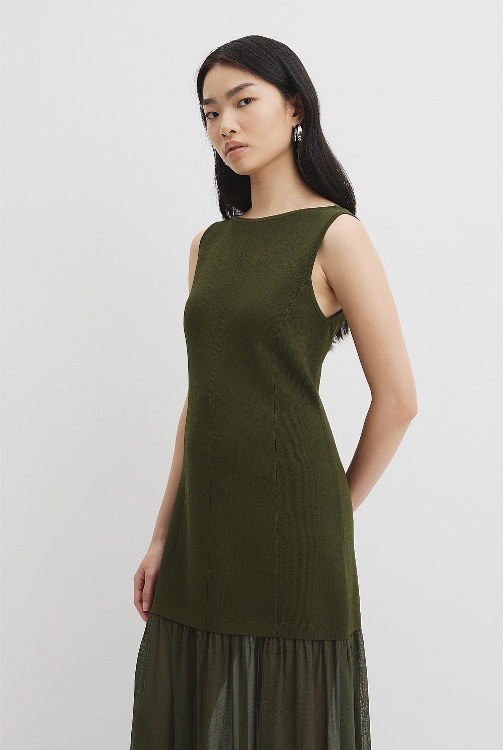 Boatneck Knit Dress