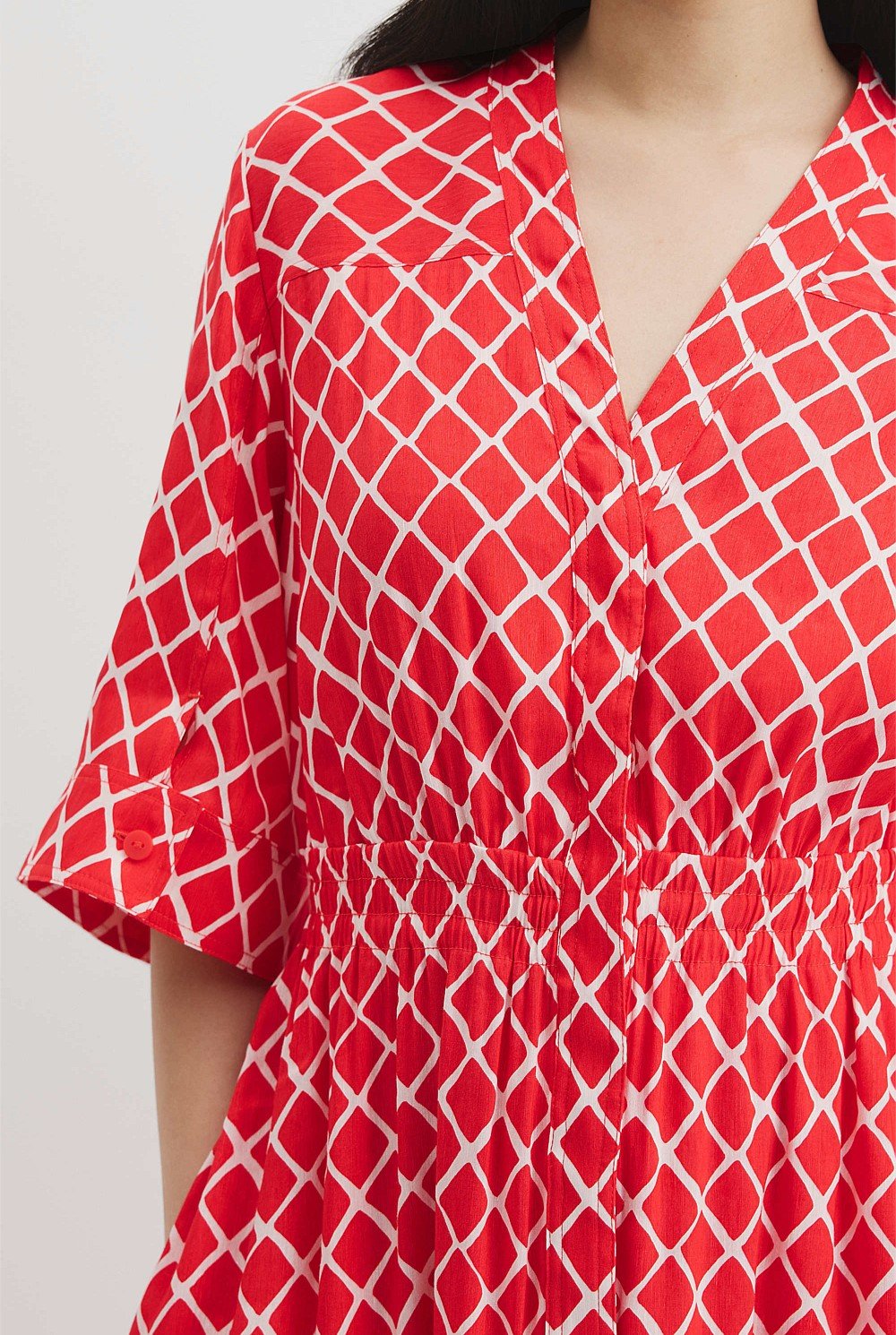 Organically Grown Linen Print Shirt Dress