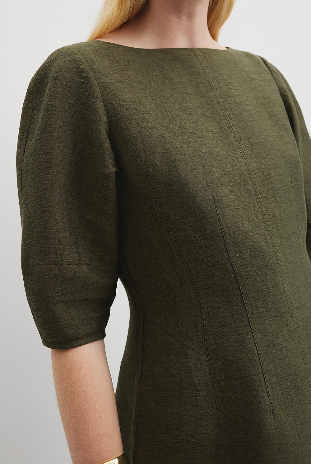 Linen Panelled Mini Dress