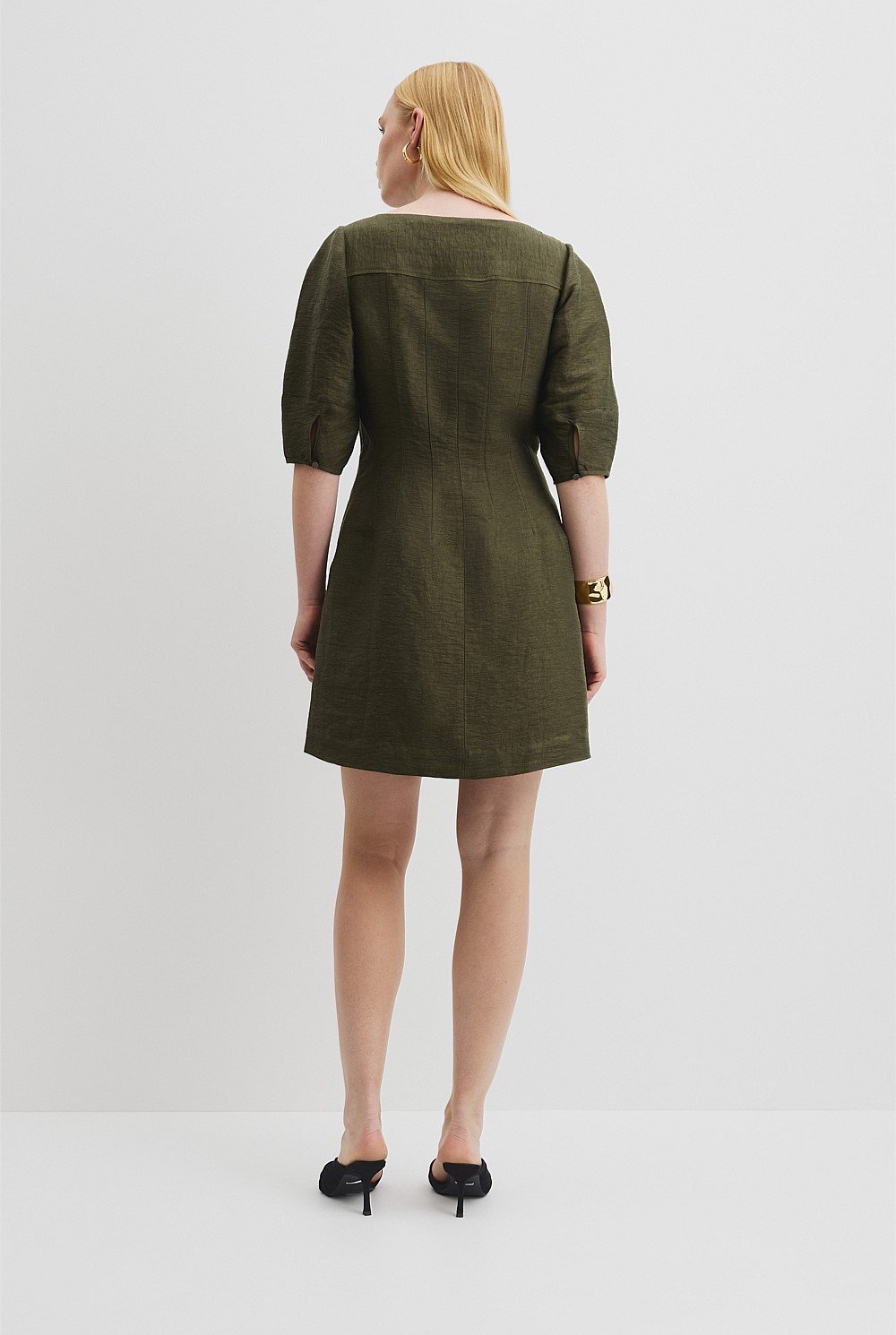 Linen Panelled Mini Dress