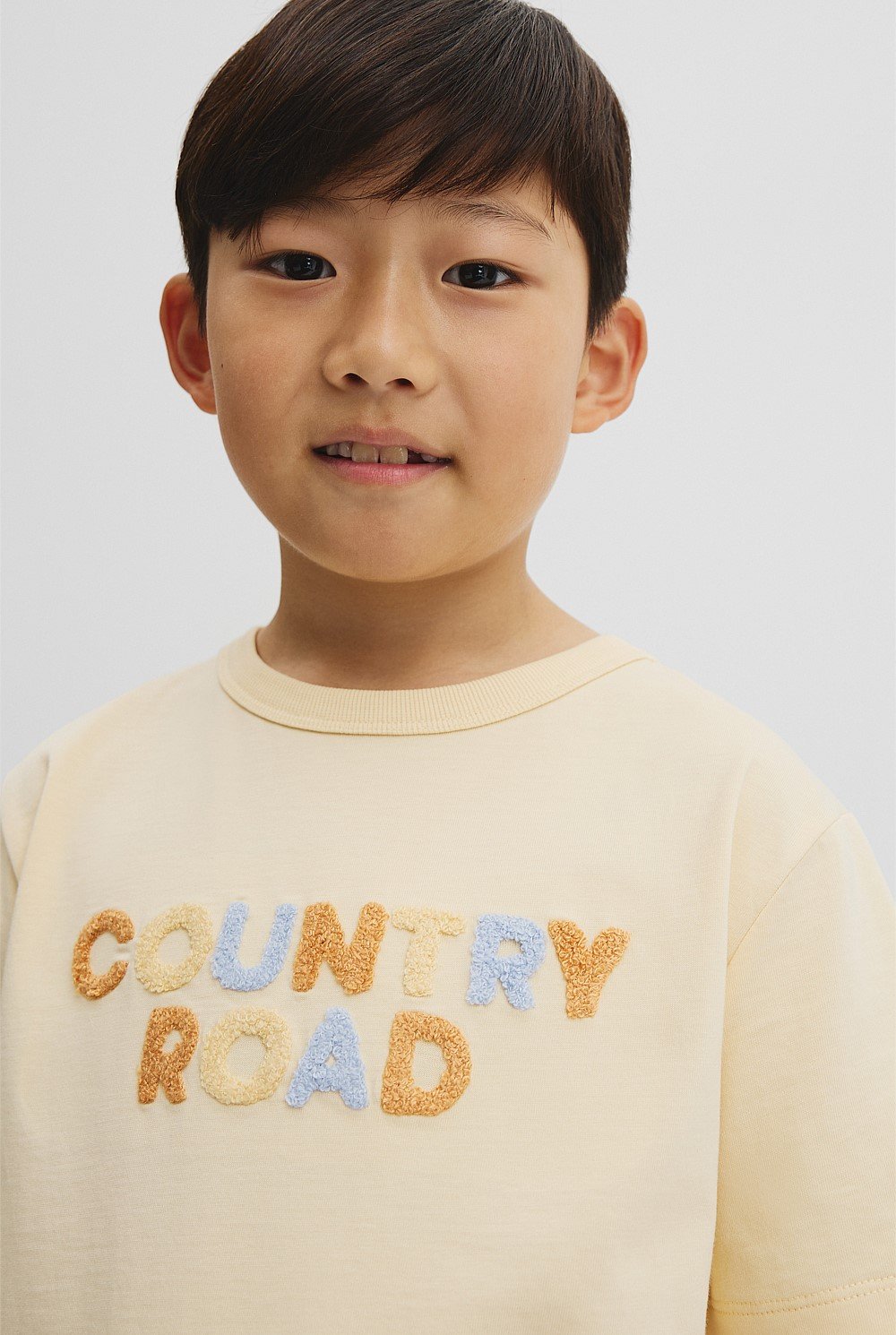 Organically Grown Cotton Boucle Logo T-Shirt