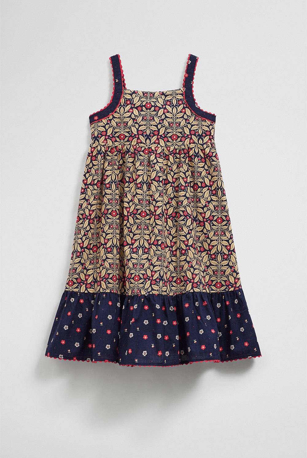 Organically Grown Cotton Spliced Midi Dress