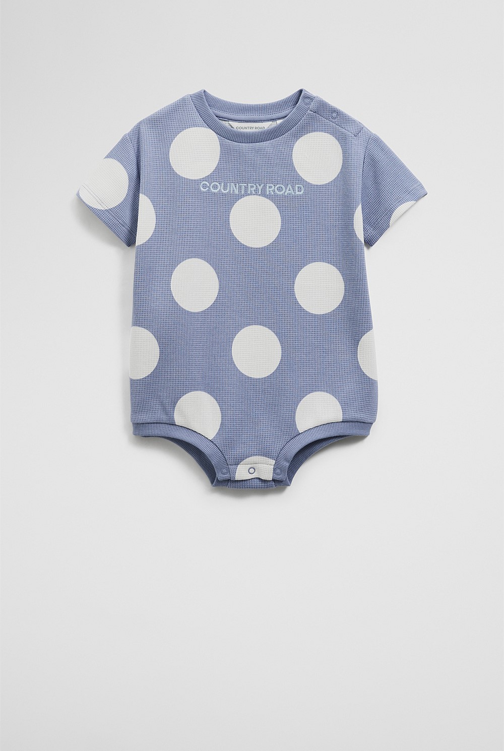 Organically Grown Cotton Oversize Spot Short Sleeve Bodysuit
