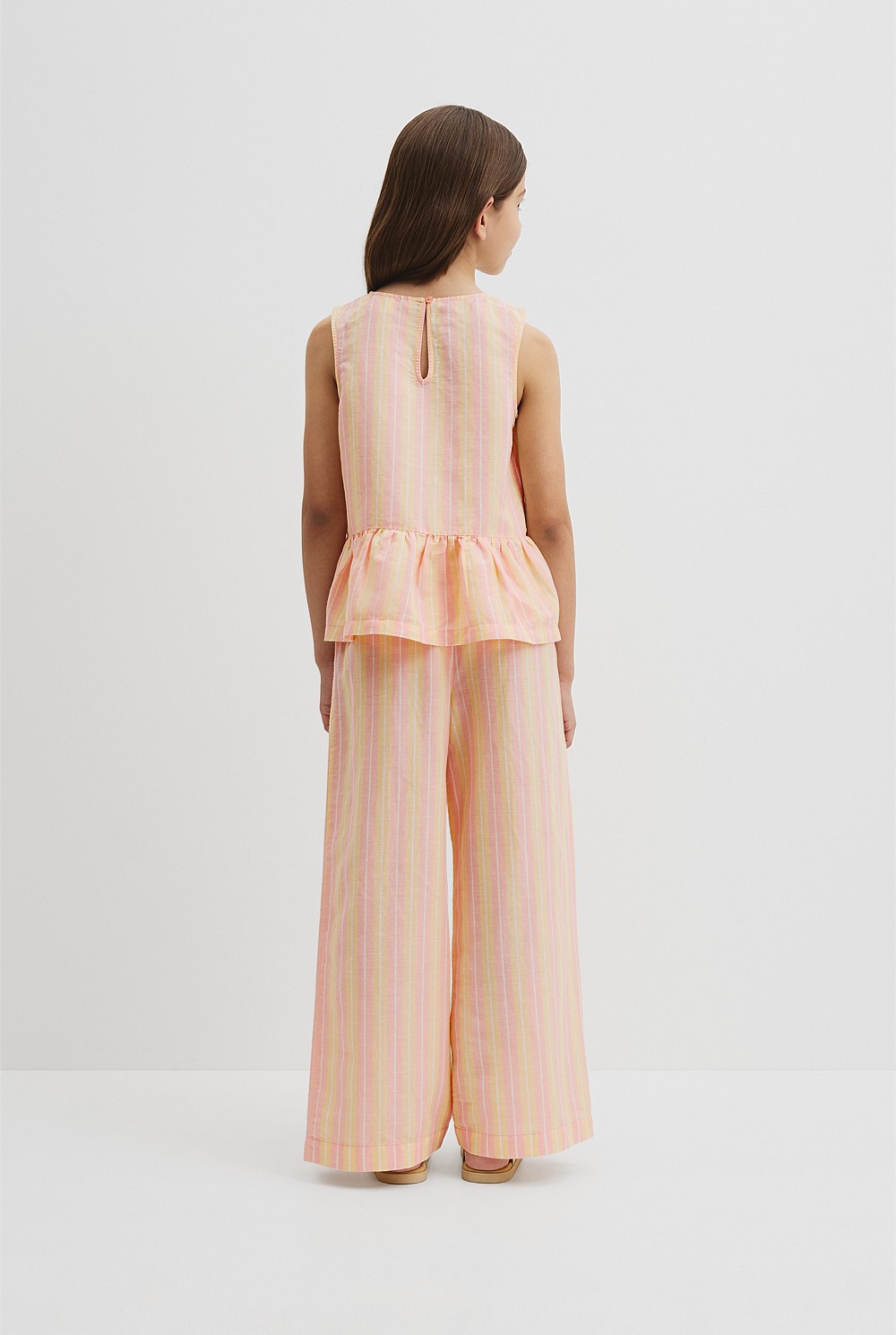 Linen Ruffle Top