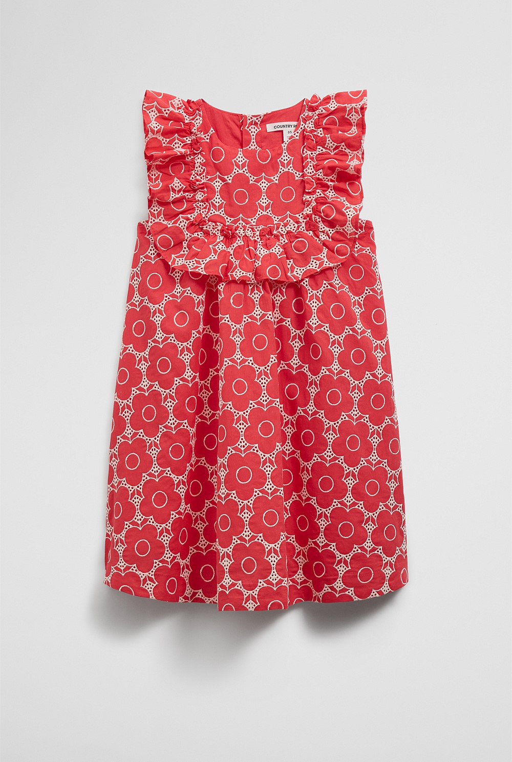 Organically Grown Cotton Broderie Mini Dress