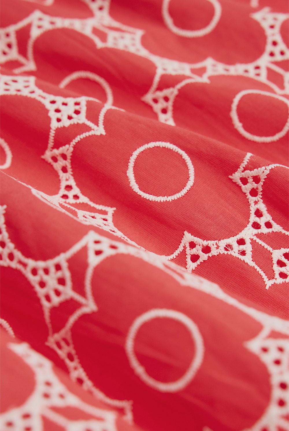 Organically Grown Cotton Broderie Mini Dress