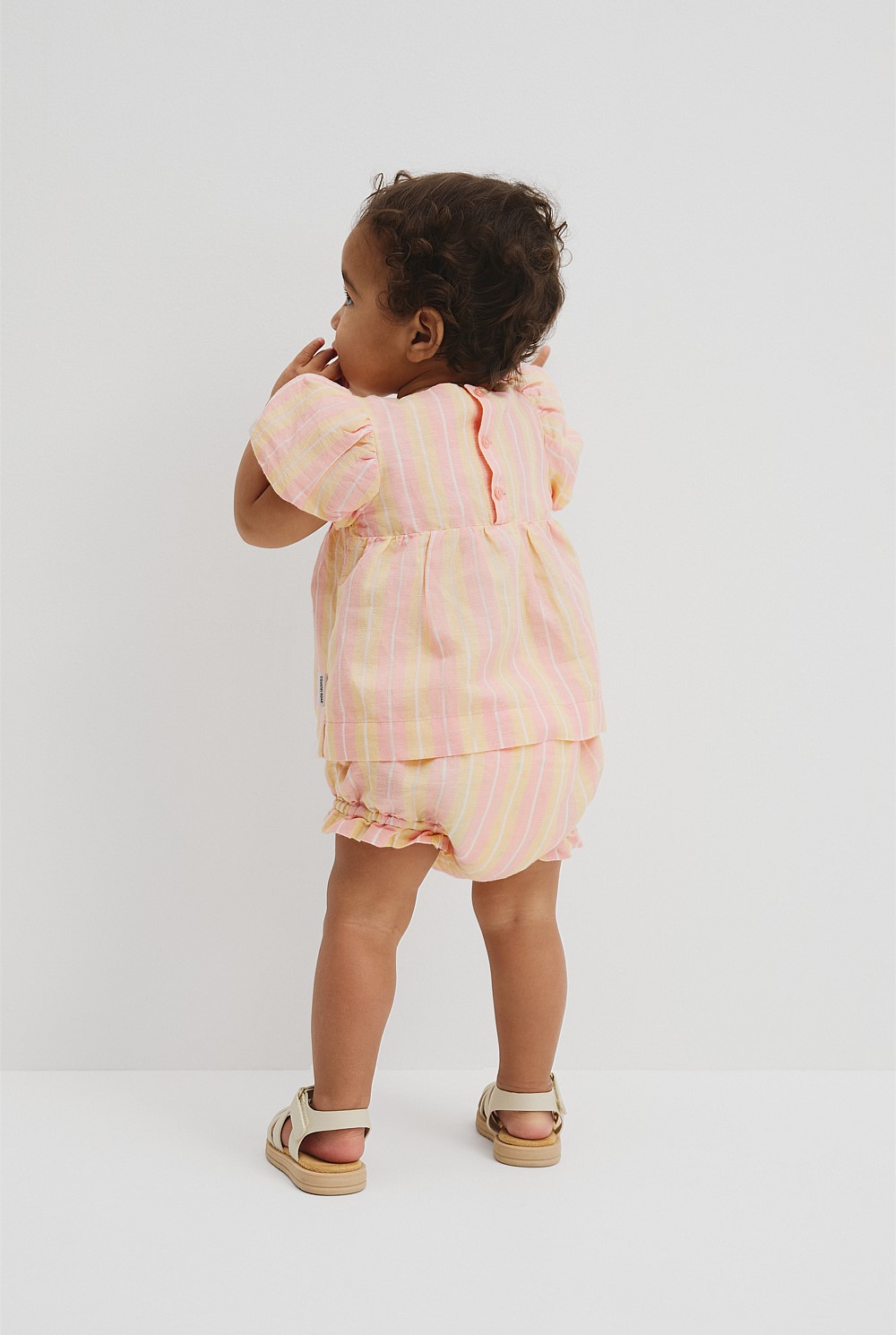 Organically Grown Cotton Blend Puff Sleeve Top