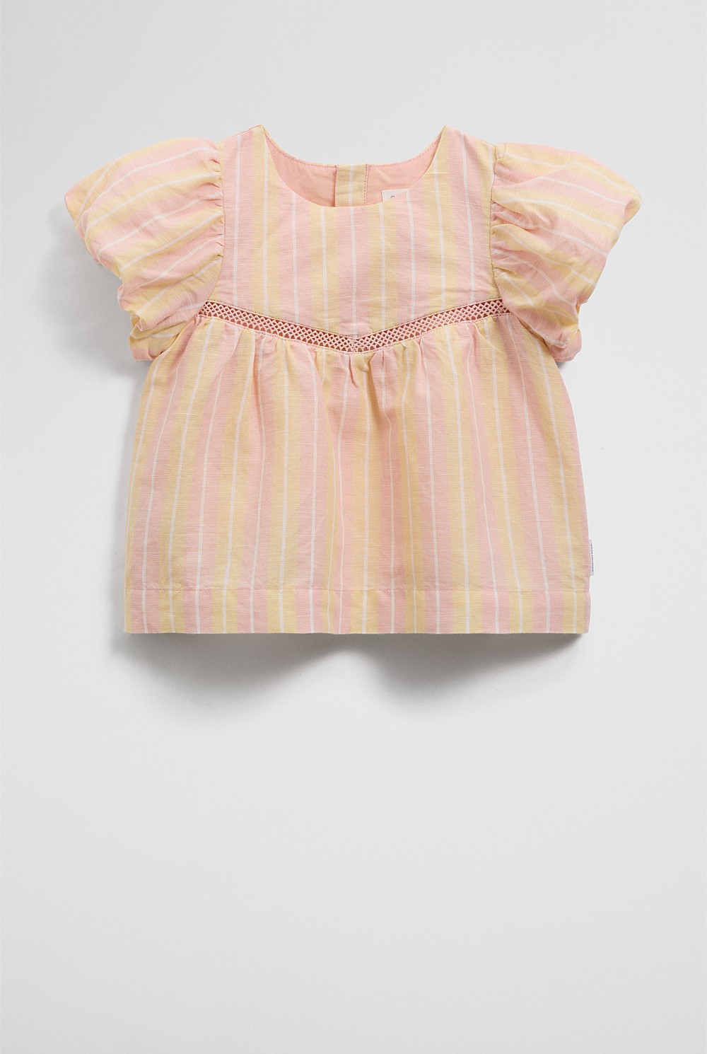 Organically Grown Cotton Blend Puff Sleeve Top