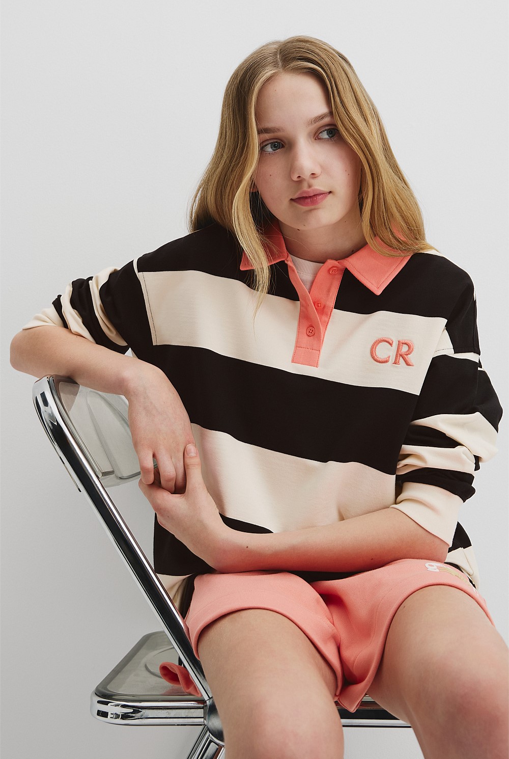 Organically Grown Cotton Stripe Rugby Top