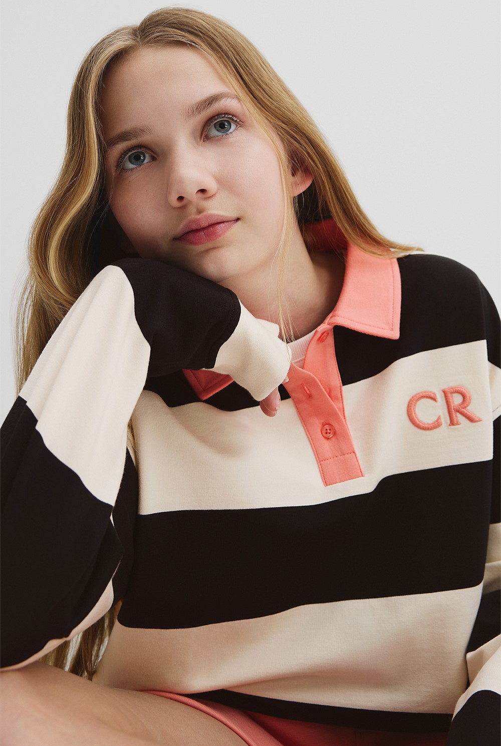 Organically Grown Cotton Stripe Rugby Top