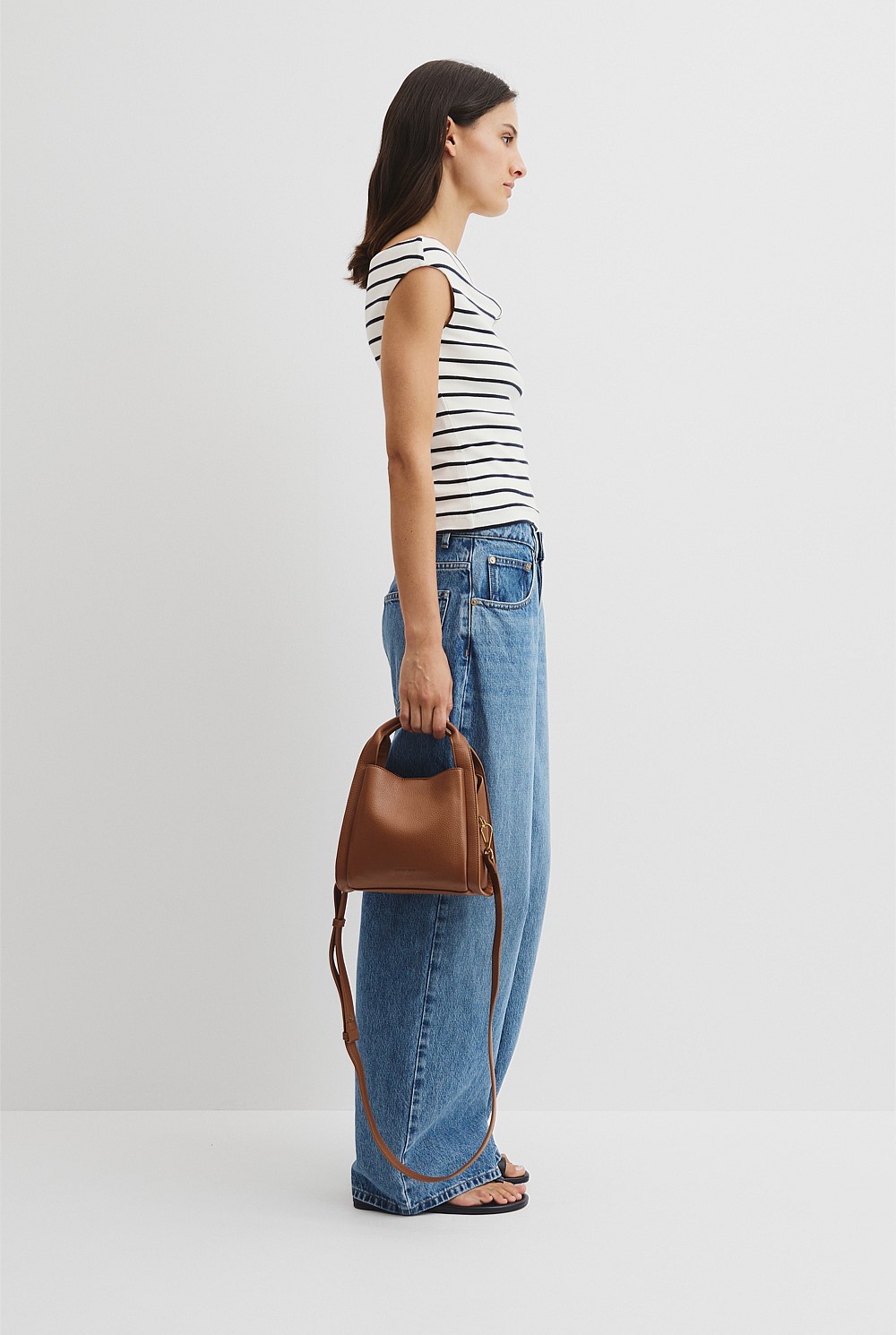 Mini Middle Zip Crossbody Bag