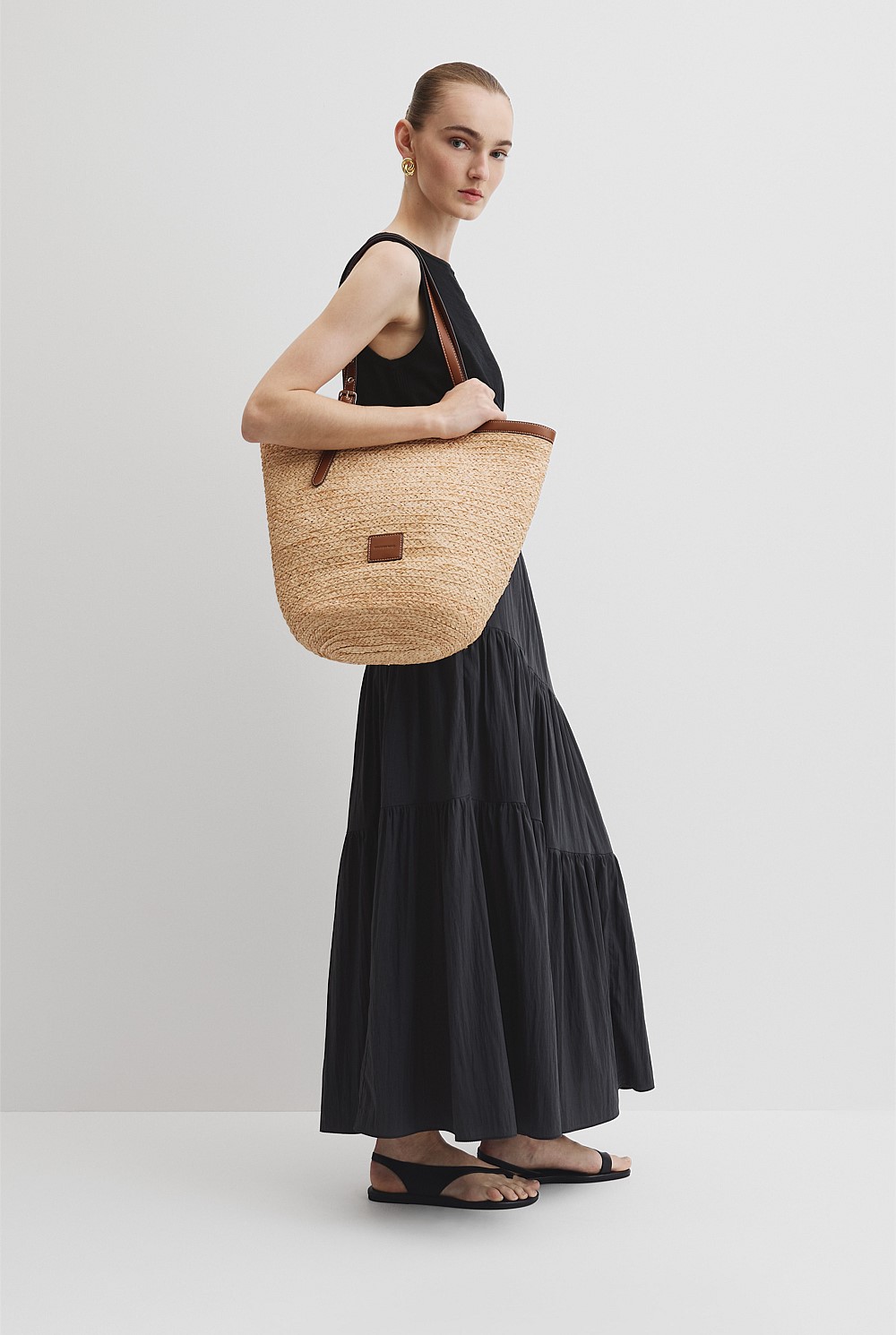 Claudia Straw Shopper Bag