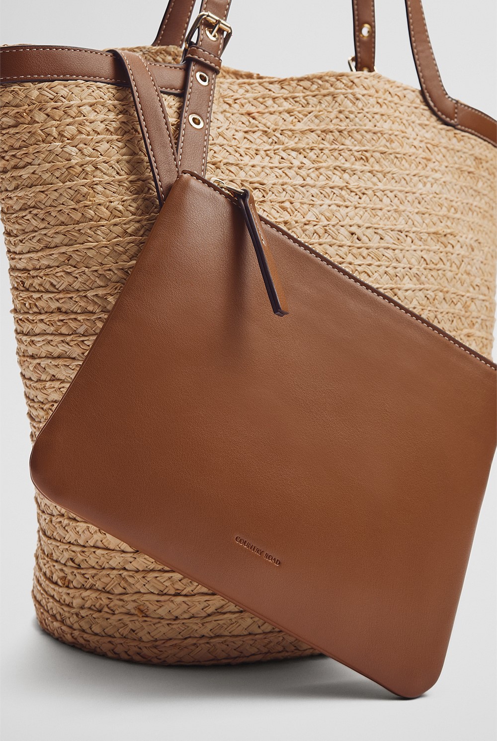 Claudia Straw Shopper Bag