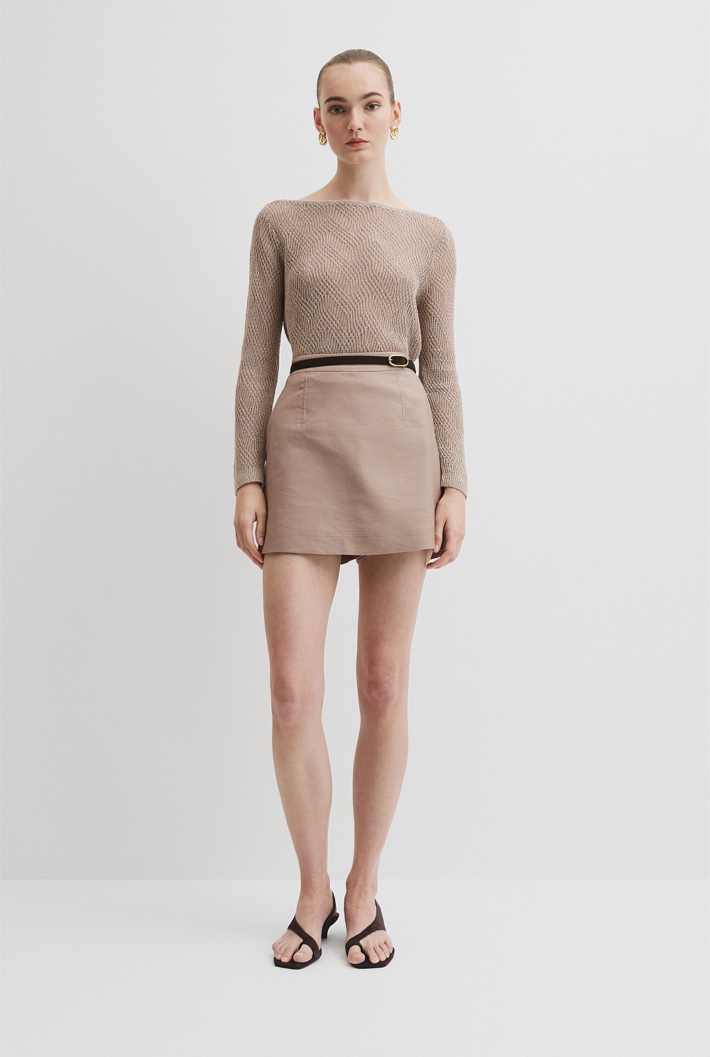 Asymmetrical Cord Lace Knit