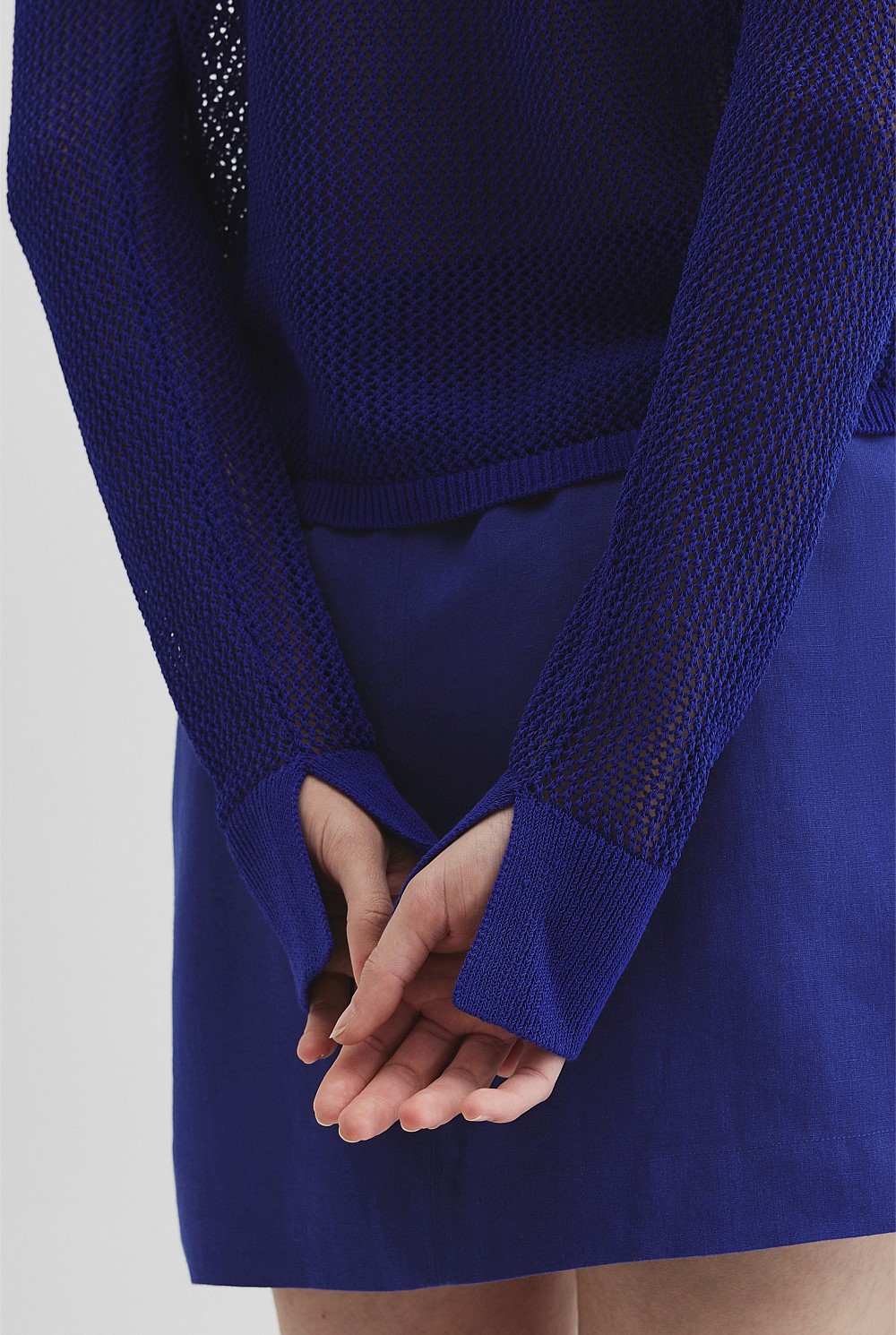 Micro Crochet Knit Cardigan