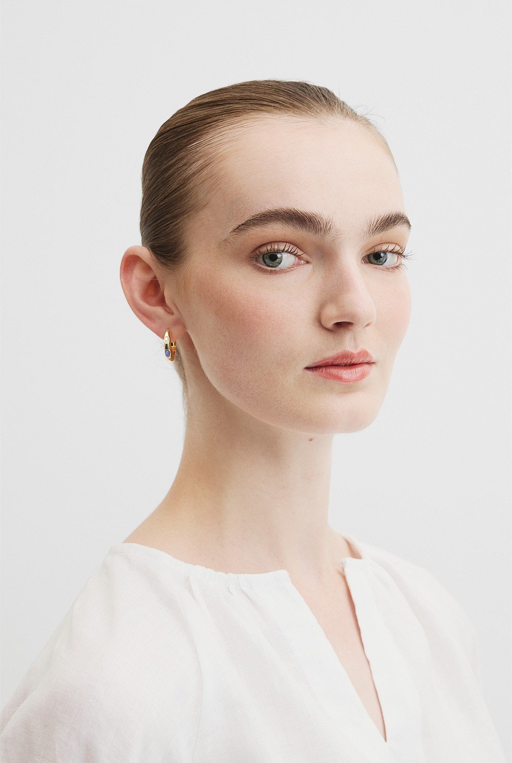 Arya Pearl Hoop Earring