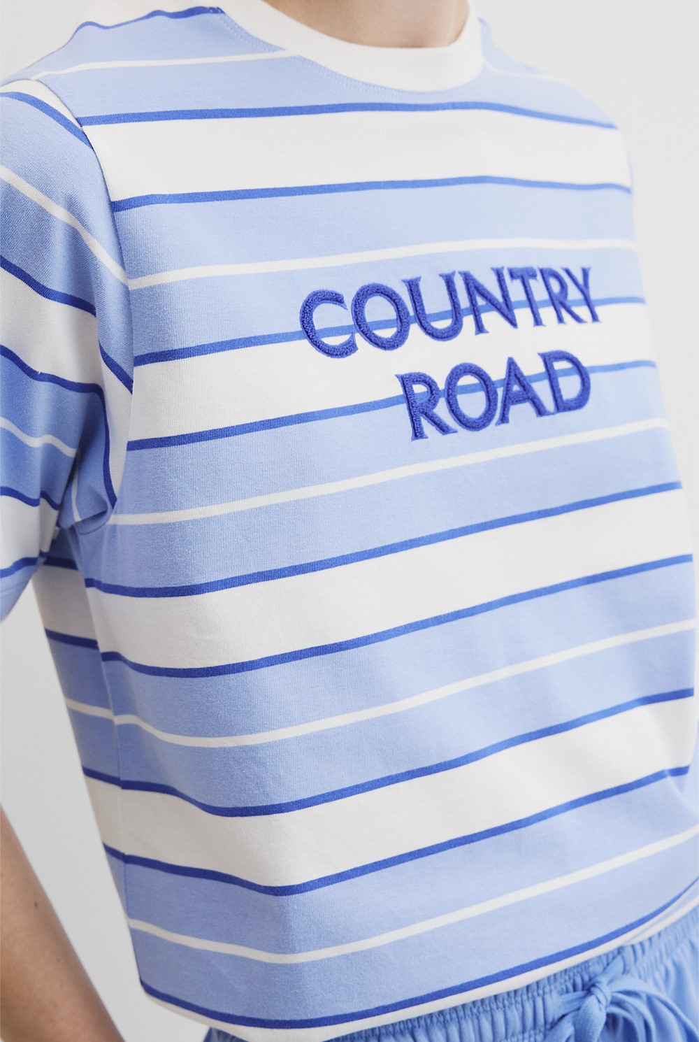 Australian Cotton Stripe CR T-Shirt