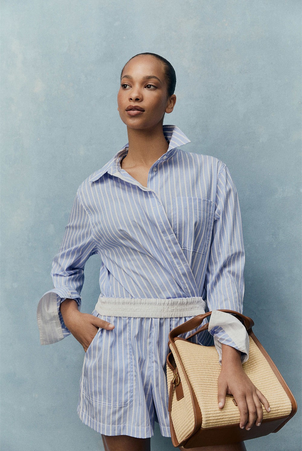 Australian Cotton Oxford Stripe Short