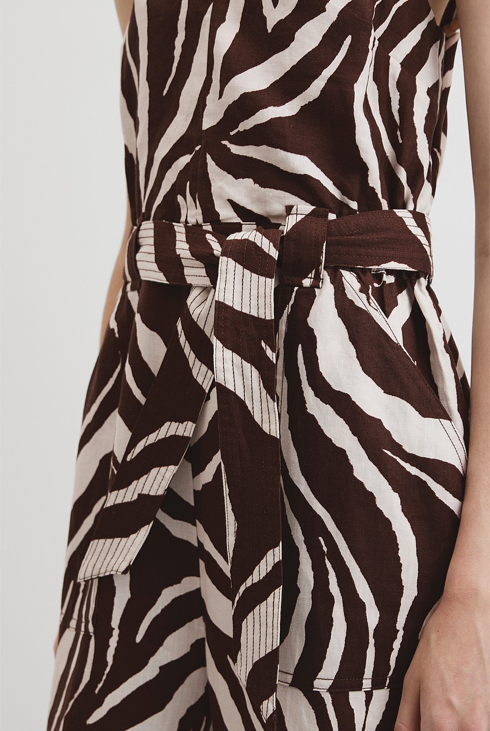 Linen Printed Jumpsuit