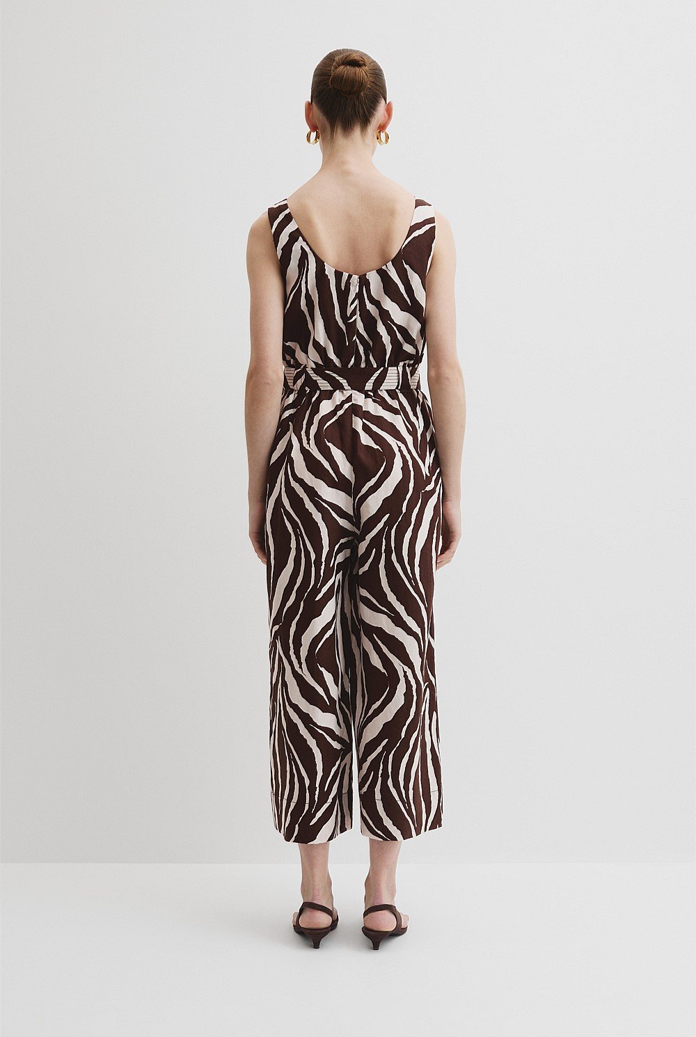 Linen Printed Jumpsuit