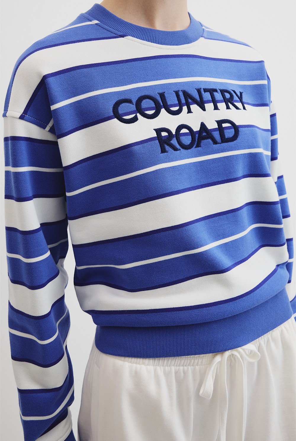 Australian Cotton Stripe CR Sweat