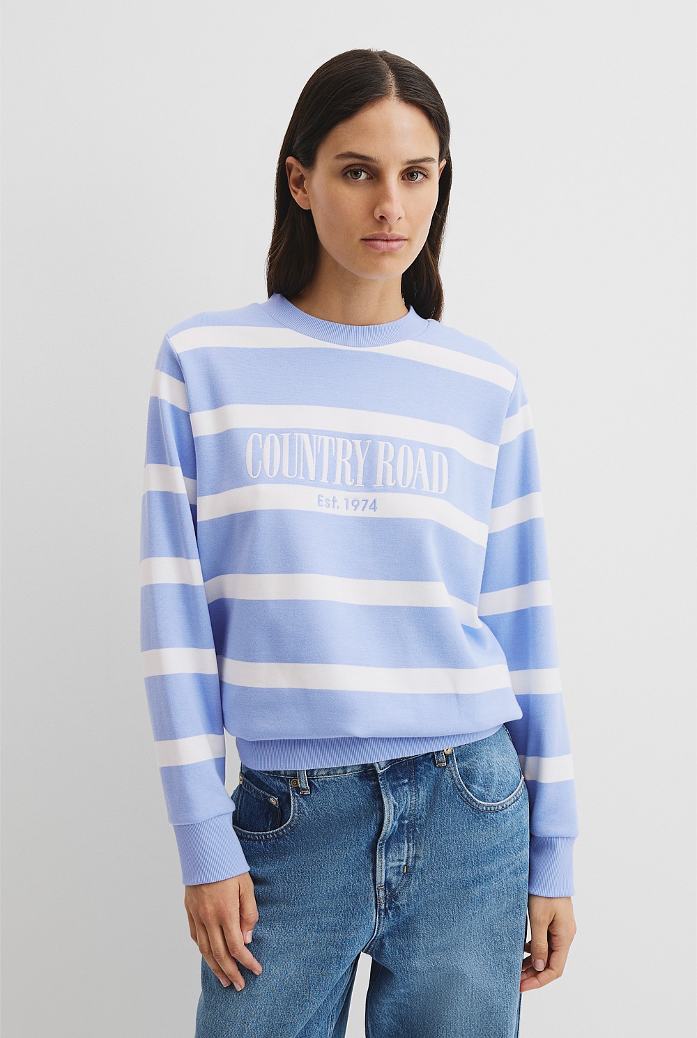 Australian Cotton Stripe Heritage Sweat