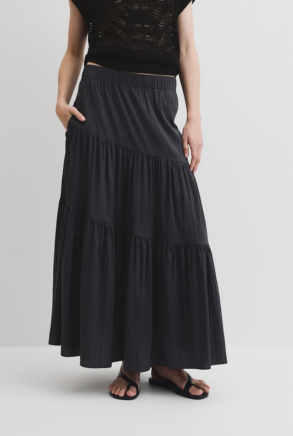 Tiered Maxi Skirt