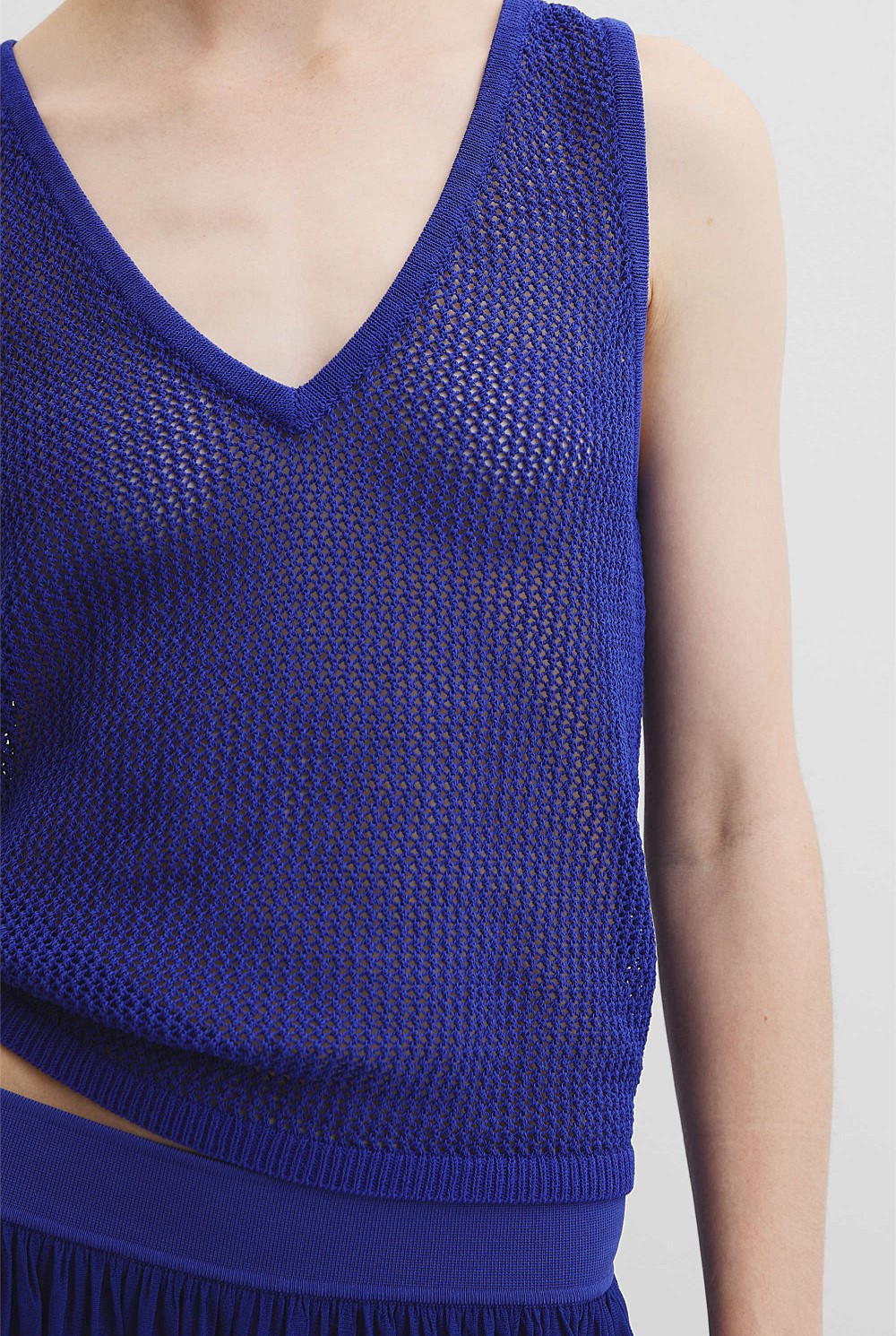 Micro Crochet Knit Tank