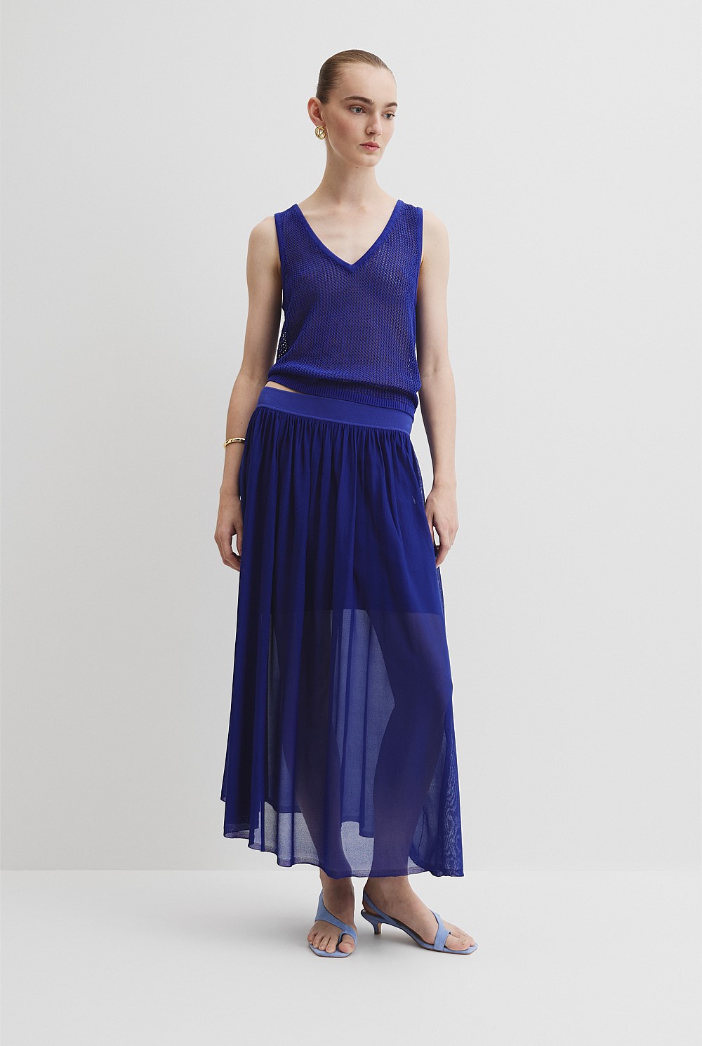 Micro Crochet Knit Tank