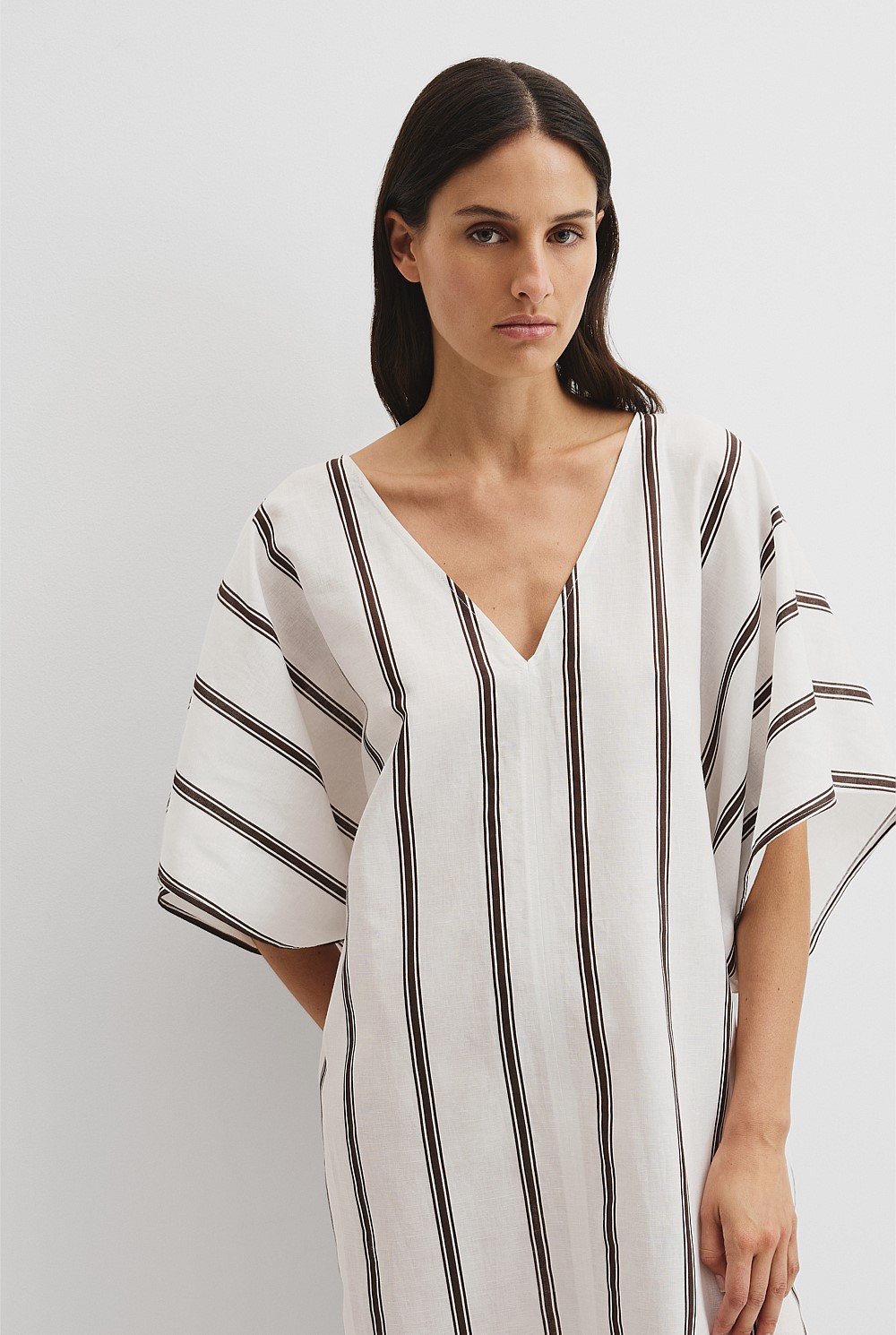 Linen Stripe Kaftan