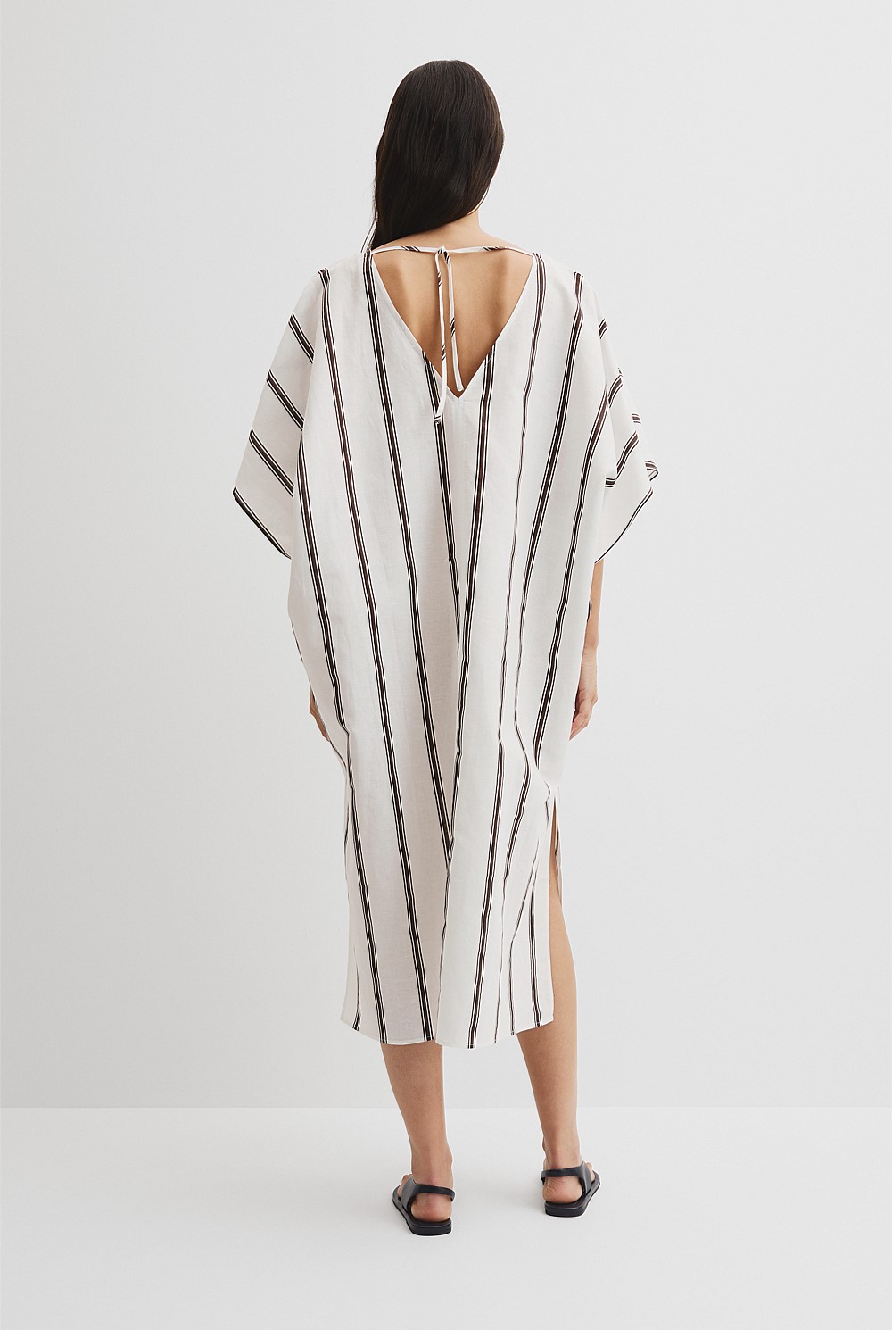 Linen Stripe Kaftan
