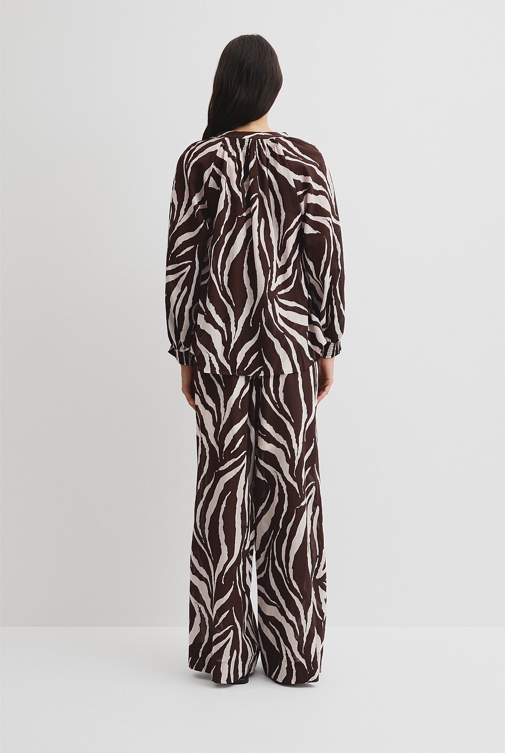 Print Blouson Blouse