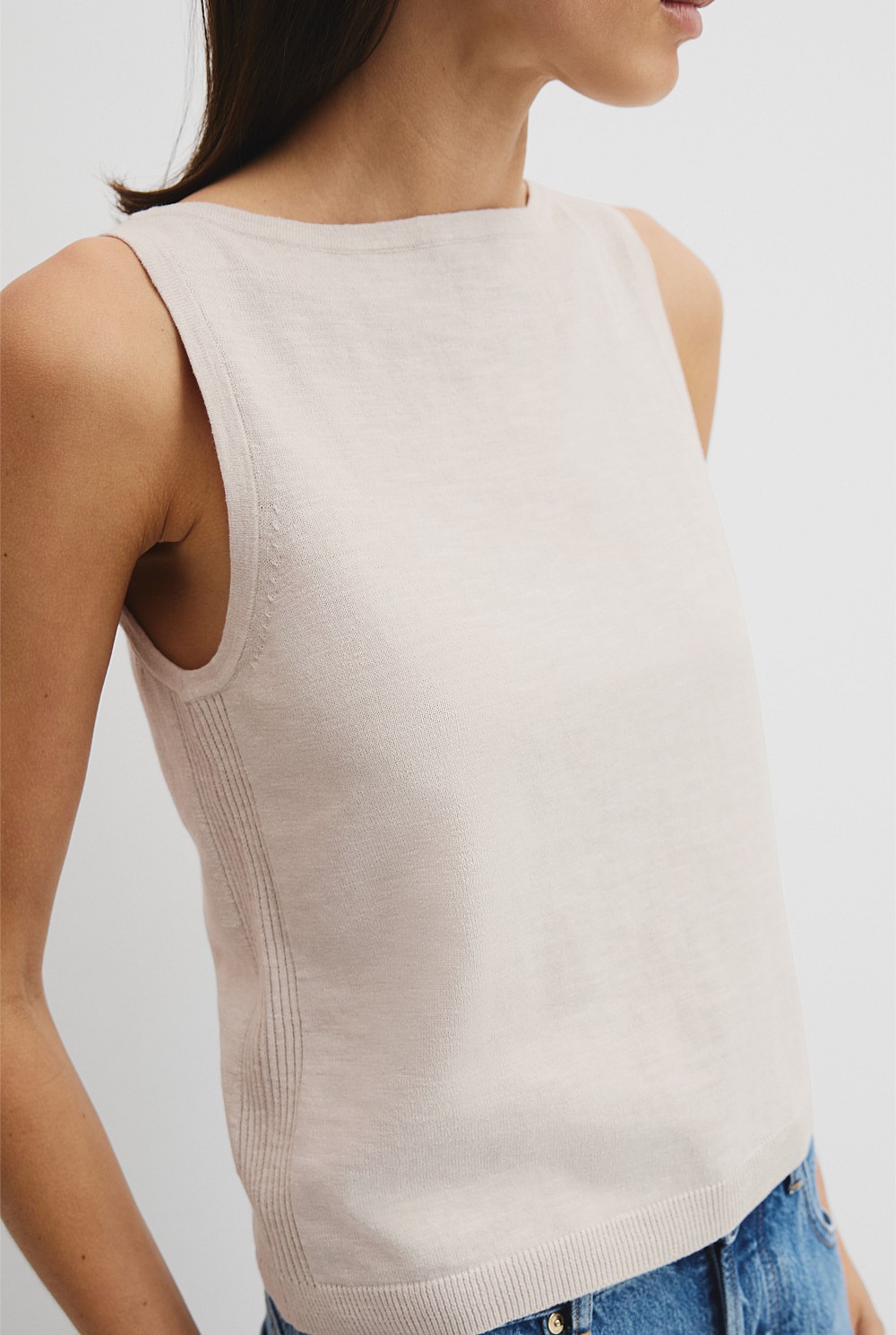 Organically Grown Cotton Linen Blend Tank