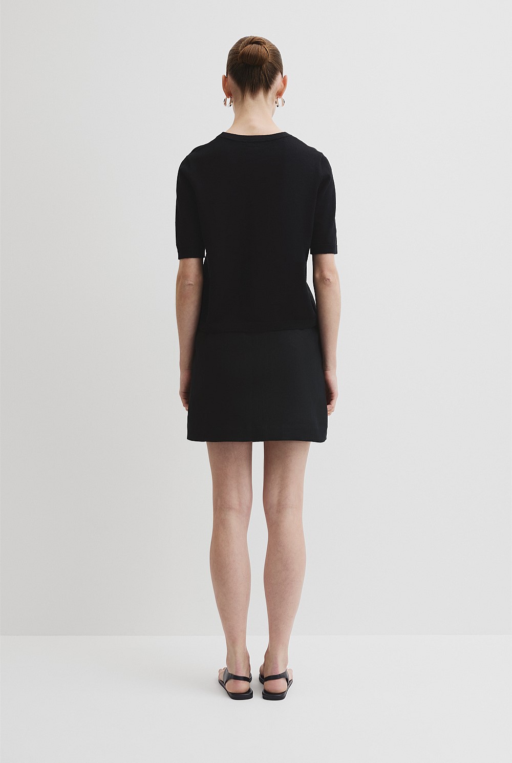 Organically Grown Cotton Linen Short Sleeve Knit T-Shirt