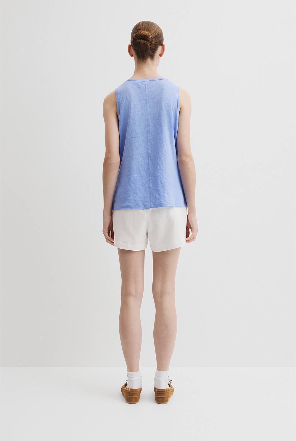 Linen Scoop Neck Tank
