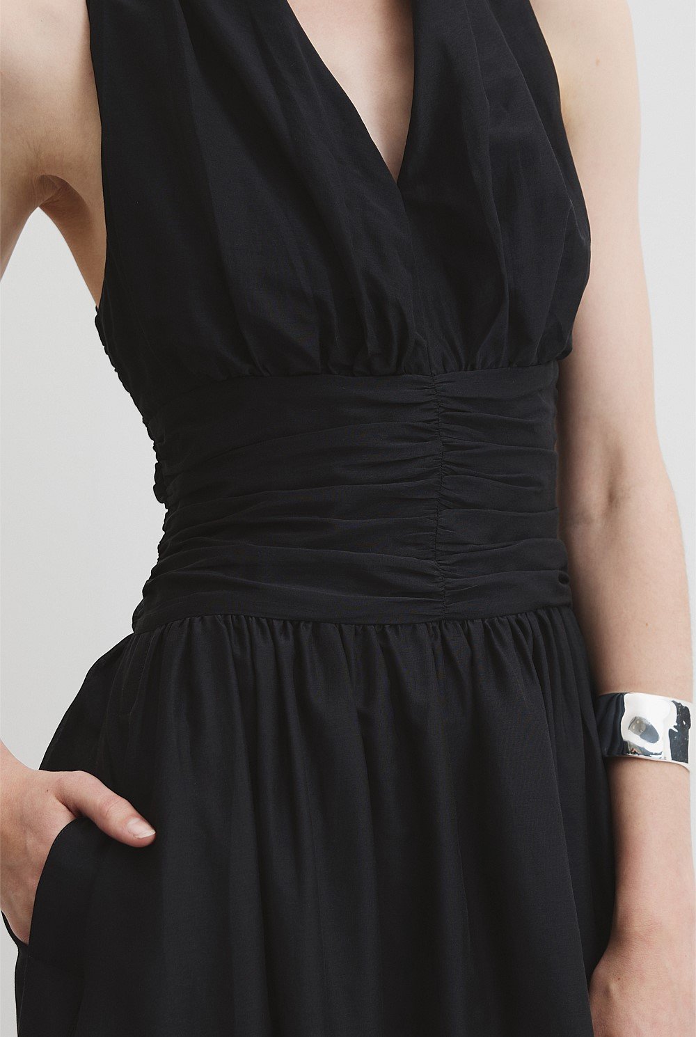 Gathered Halter Dress