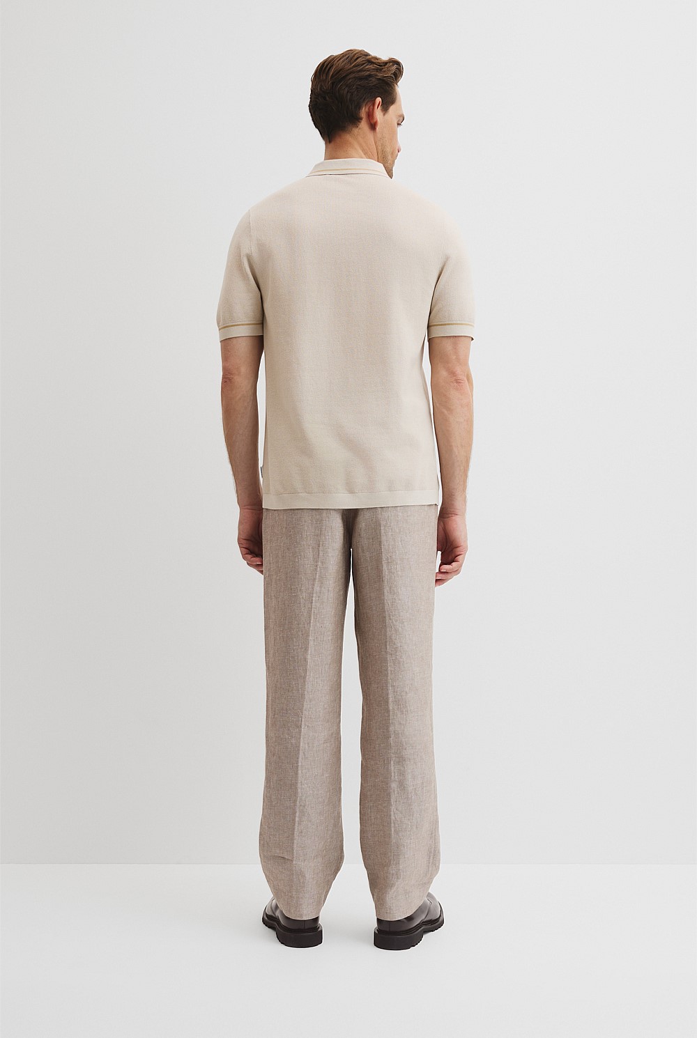 Australian Cotton Silk Tipped Knit Polo