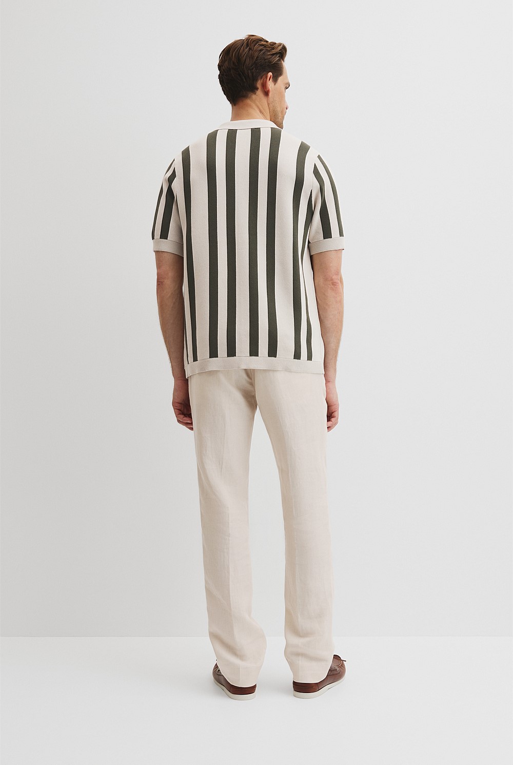 Organically Grown Cotton Stripe Knit Shirt