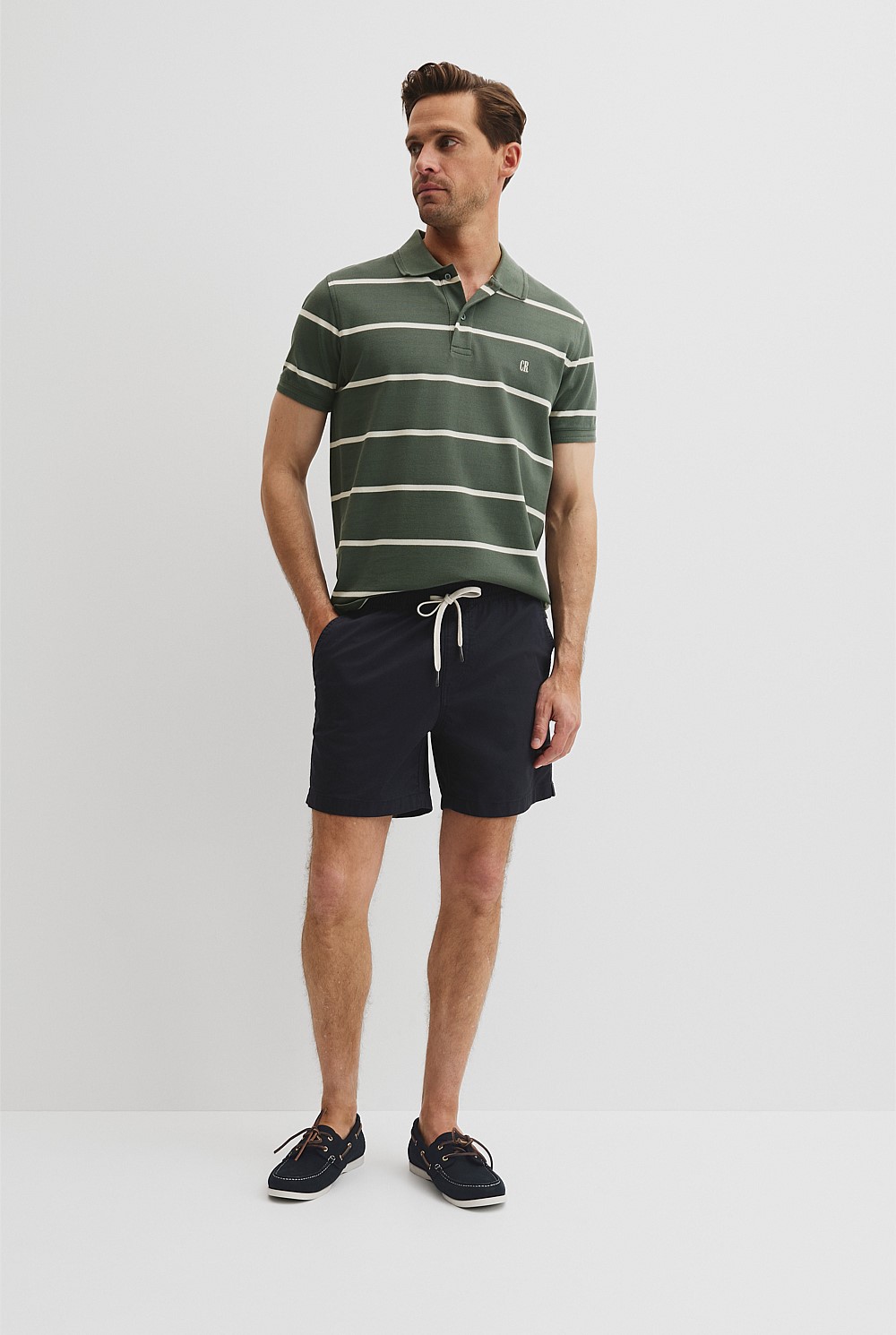 Australian Cotton Pique Stripe Polo